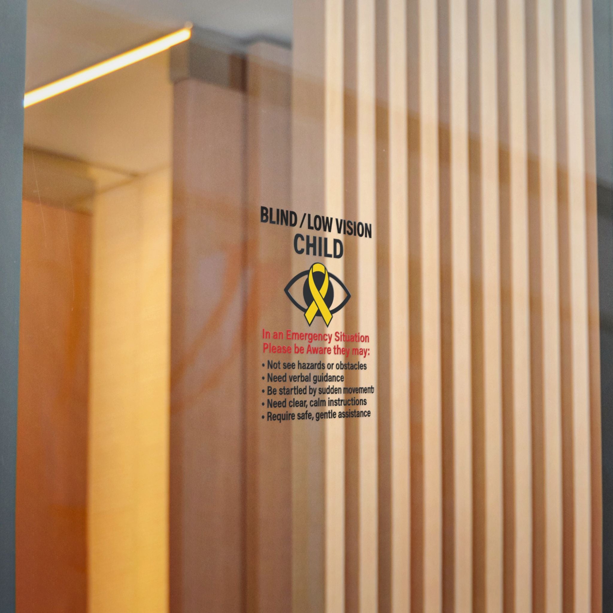 Blind/Low Vision Child sticker | Safety Awareness Die-Cut Sticker