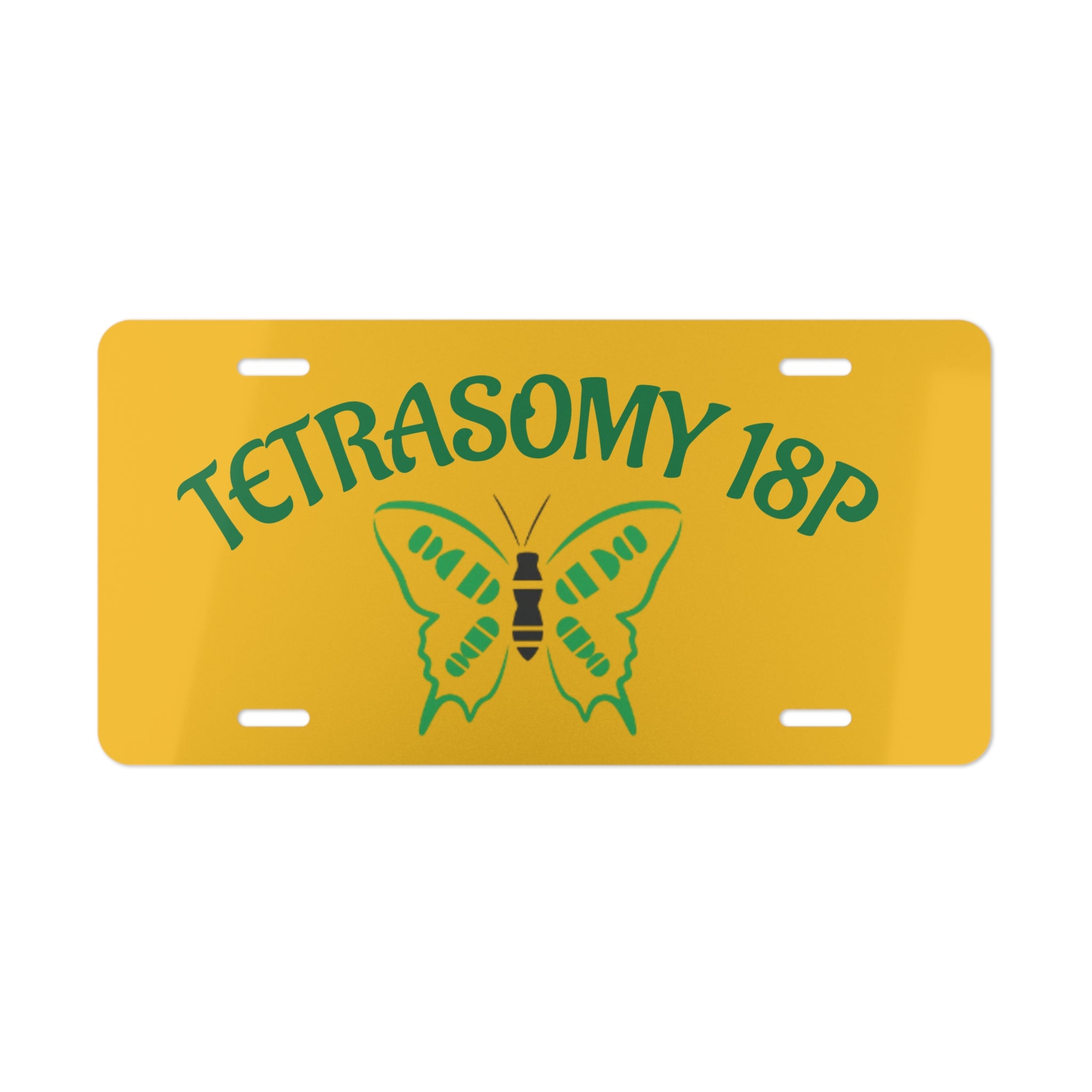 Tetrasomy 18p butterfly Vanity Plate | Awareness license plate