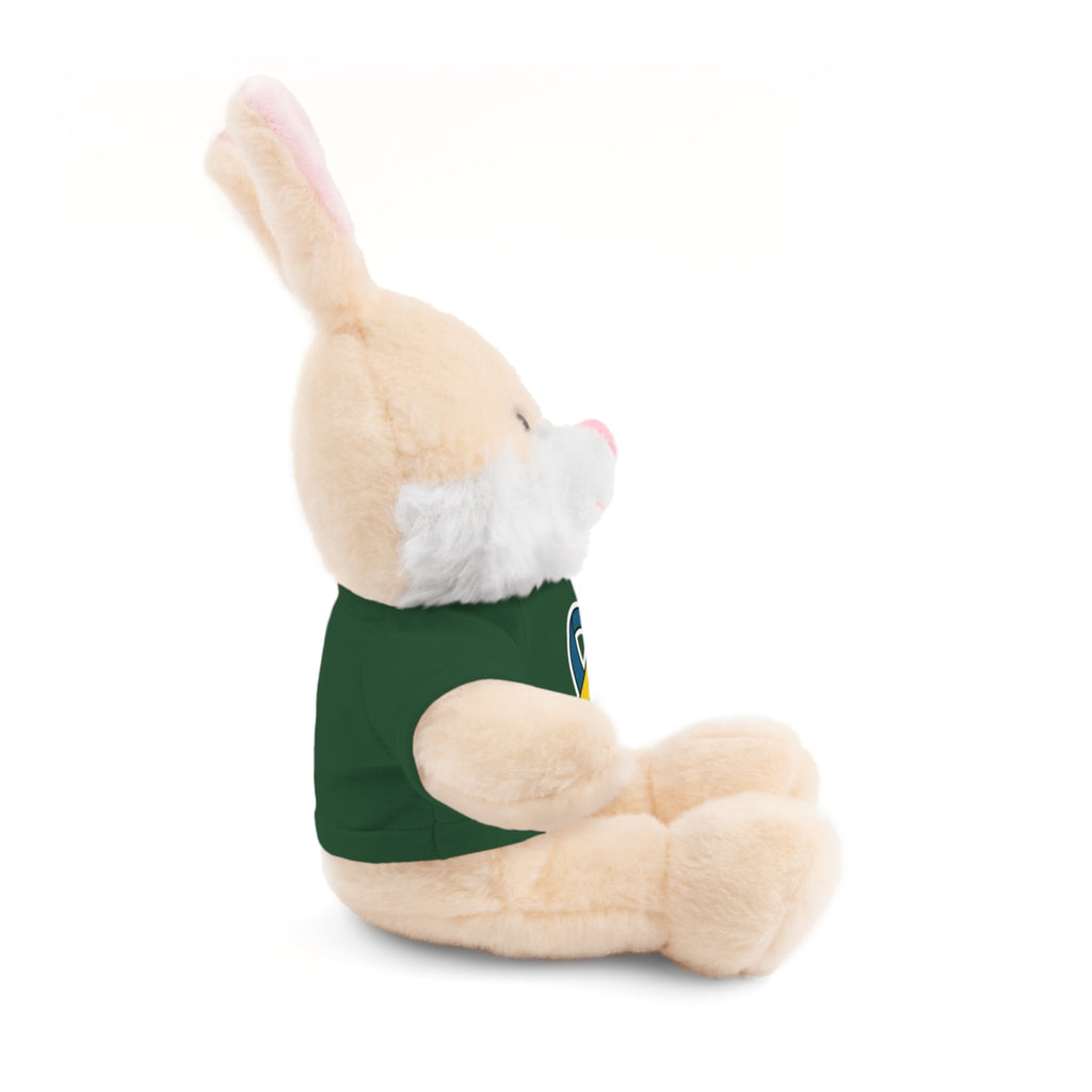 Yellow Blue Awareness Ribbon Stuffed Animal