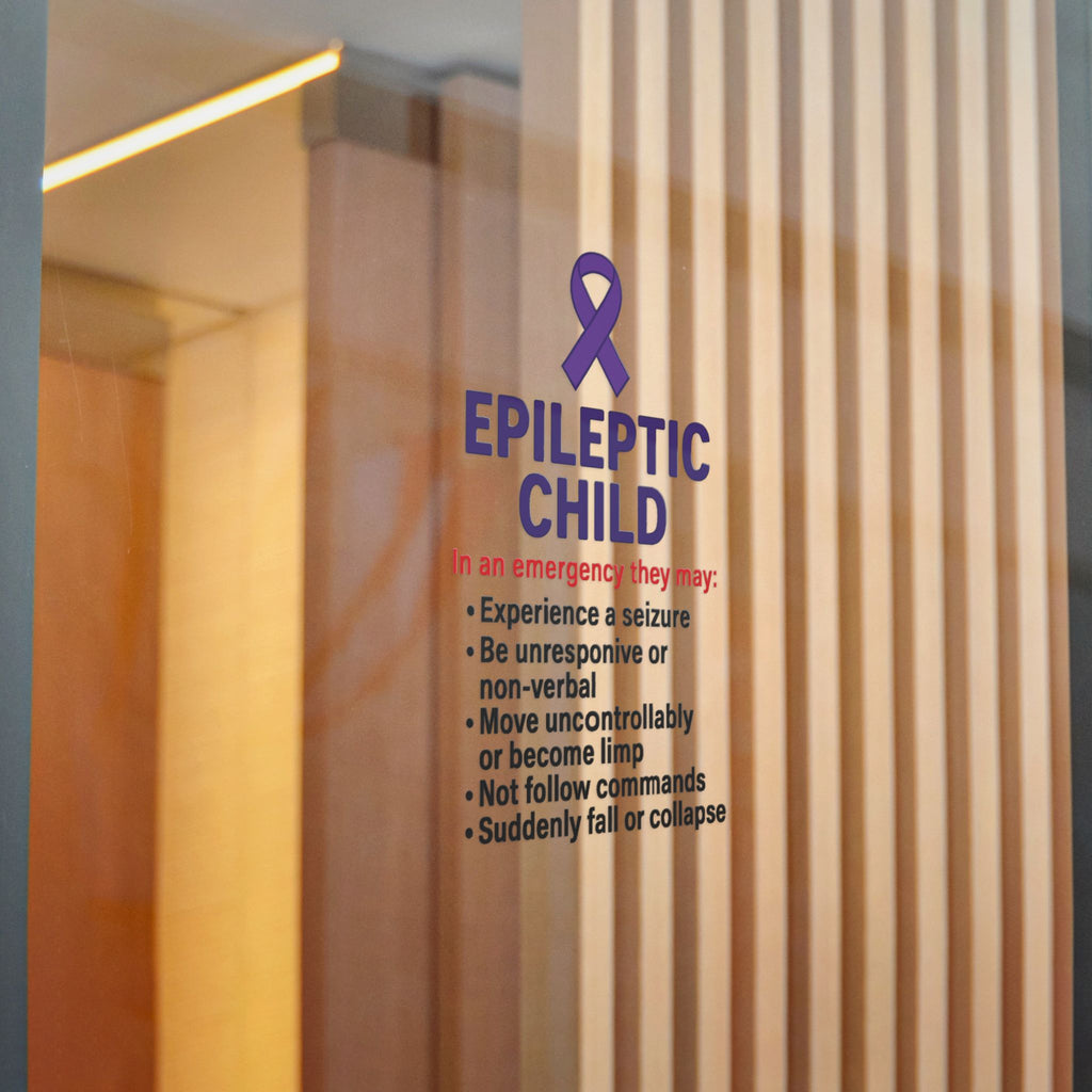 Epileptic Child Emergency Info sticker | Die-Cut Sticker
