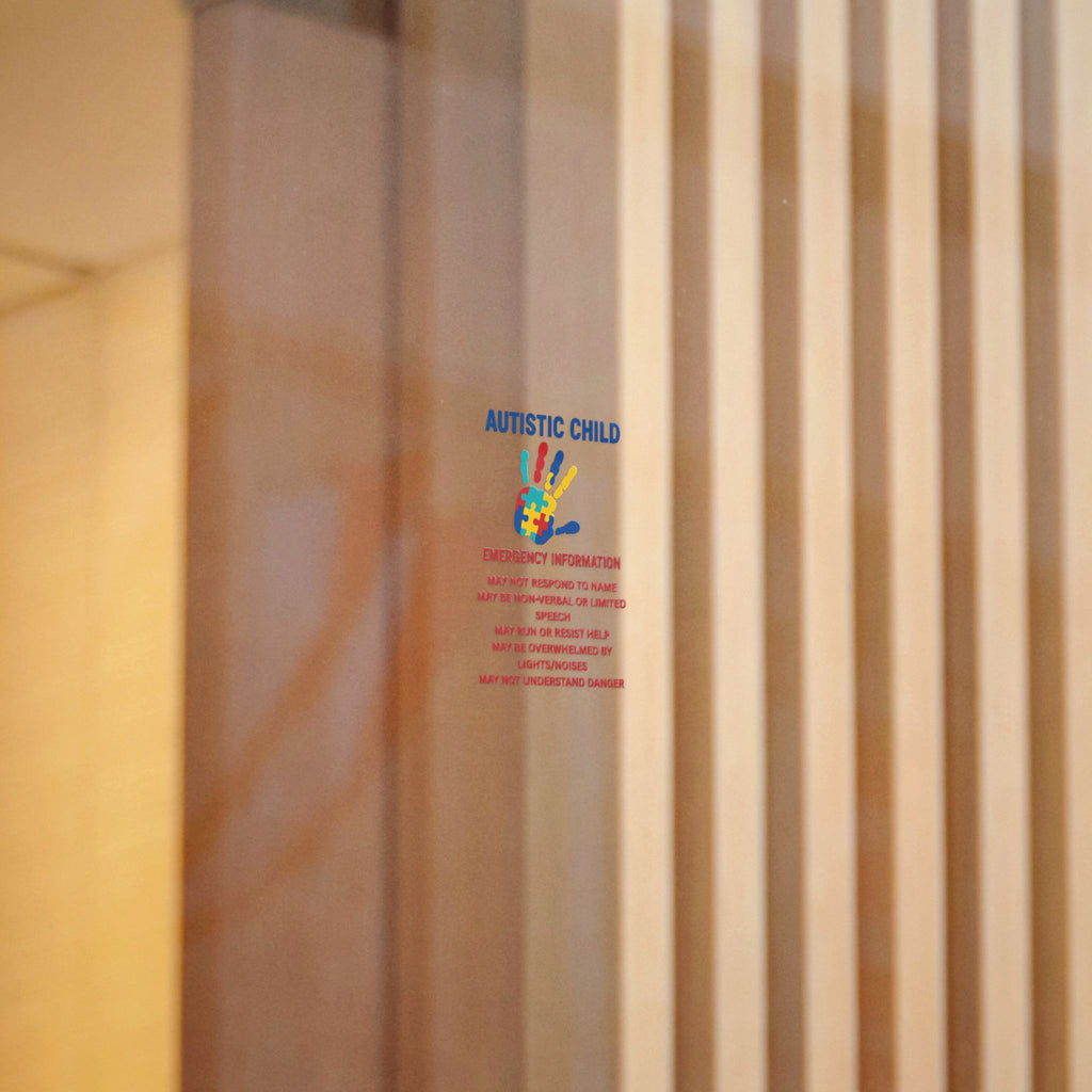Autistic Child Emergency Information Sticker | Die-Cut
