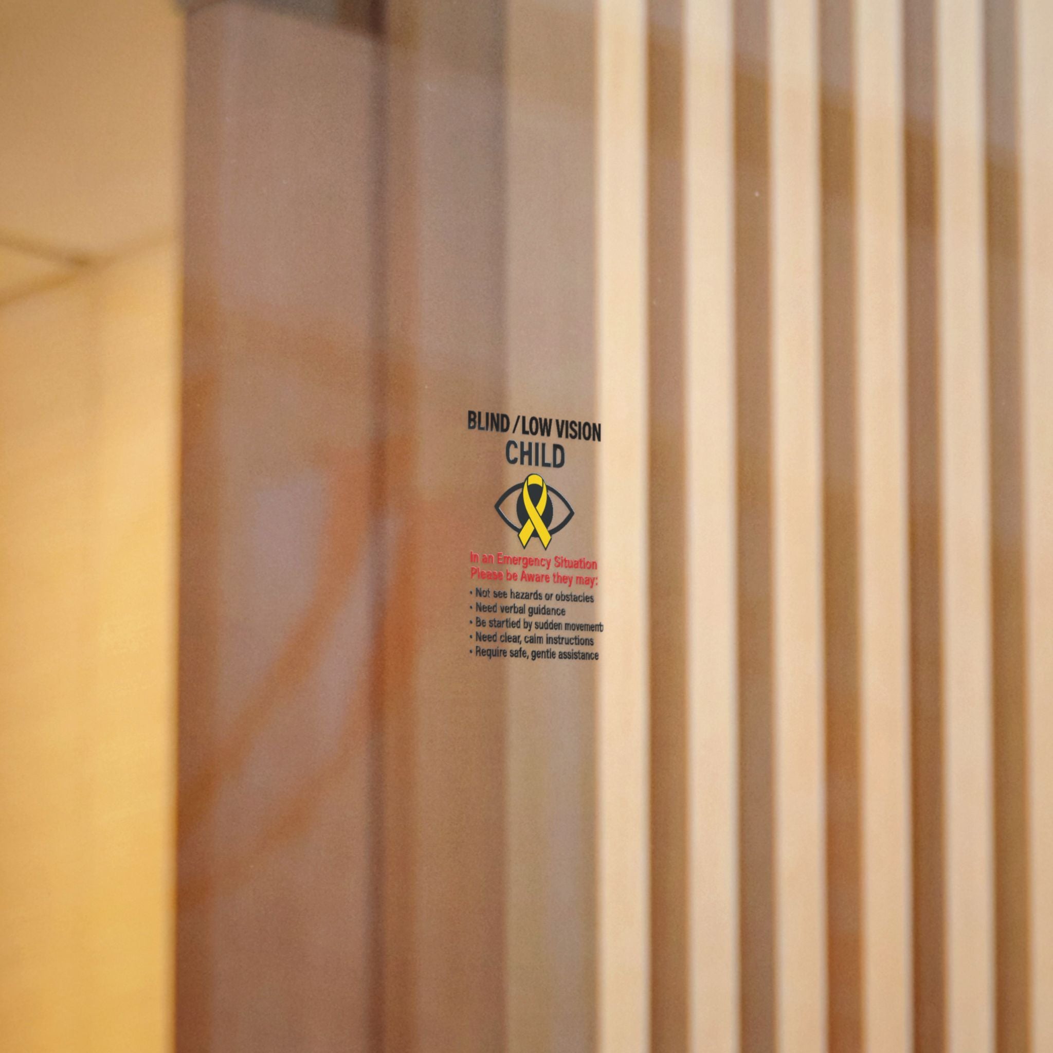 Blind/Low Vision Child sticker | Safety Awareness Die-Cut Sticker