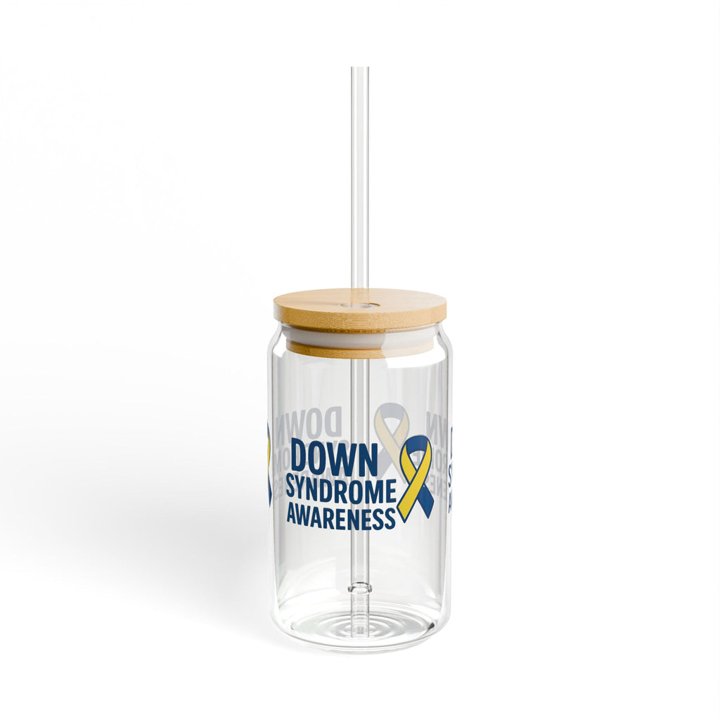 Down Syndrome Awareness Ribbon Sipper Glass