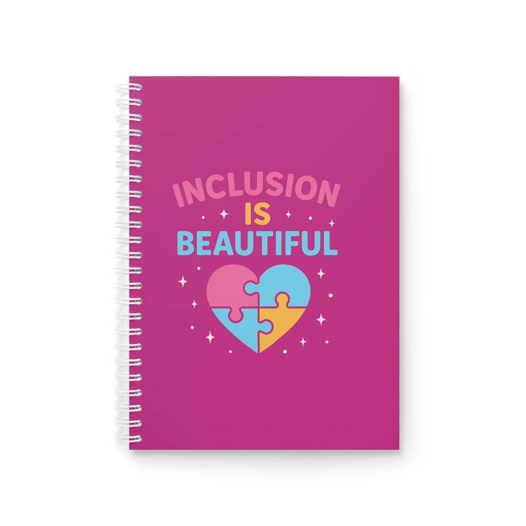 Inclusion is beautiful / Spiral Notebook | pink