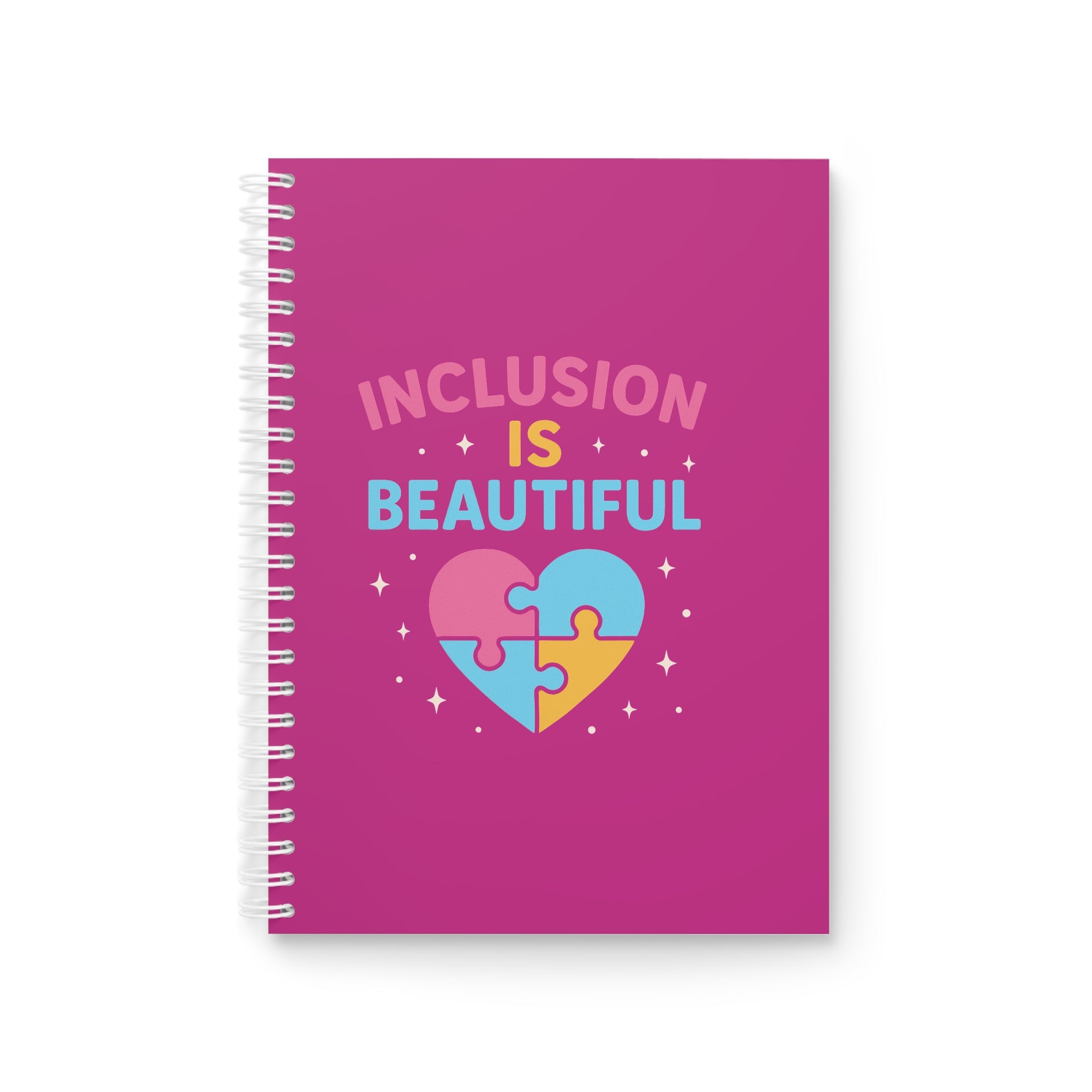 Inclusion is beautiful / Spiral Notebook | pink