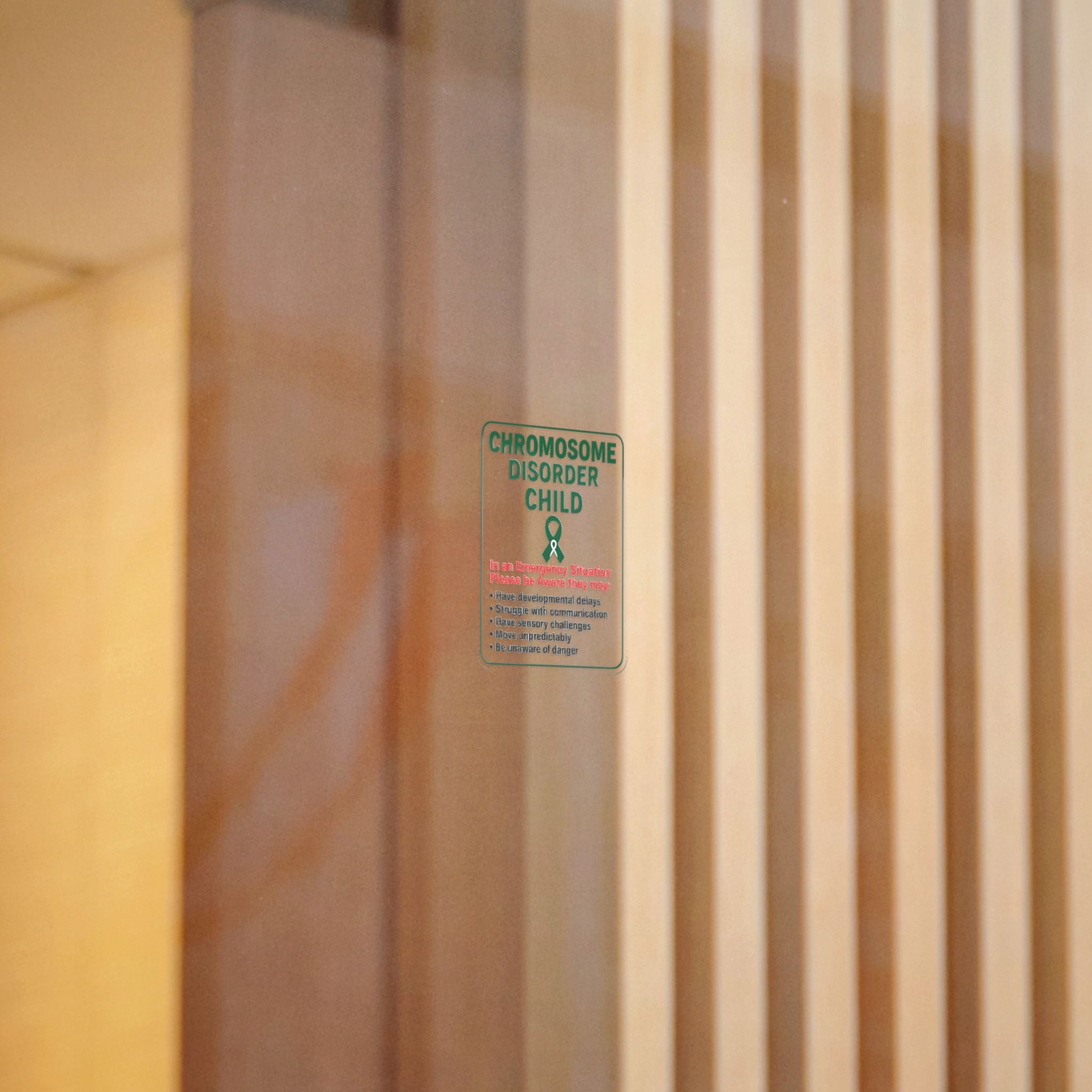 Chromosome Disorder Child emergency awareness sticker | Die-Cut Sticker