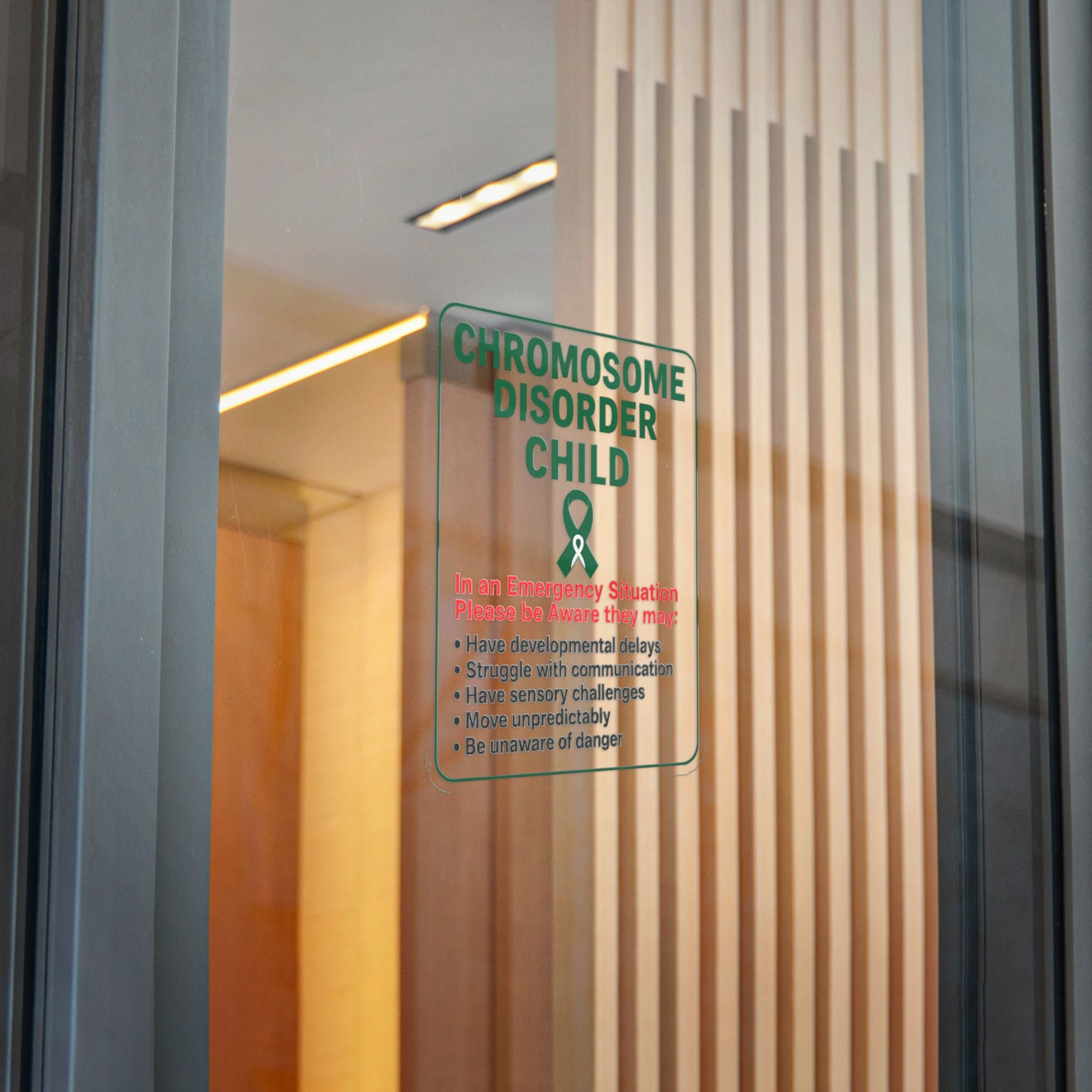 Chromosome Disorder Child emergency awareness sticker | Die-Cut Sticker