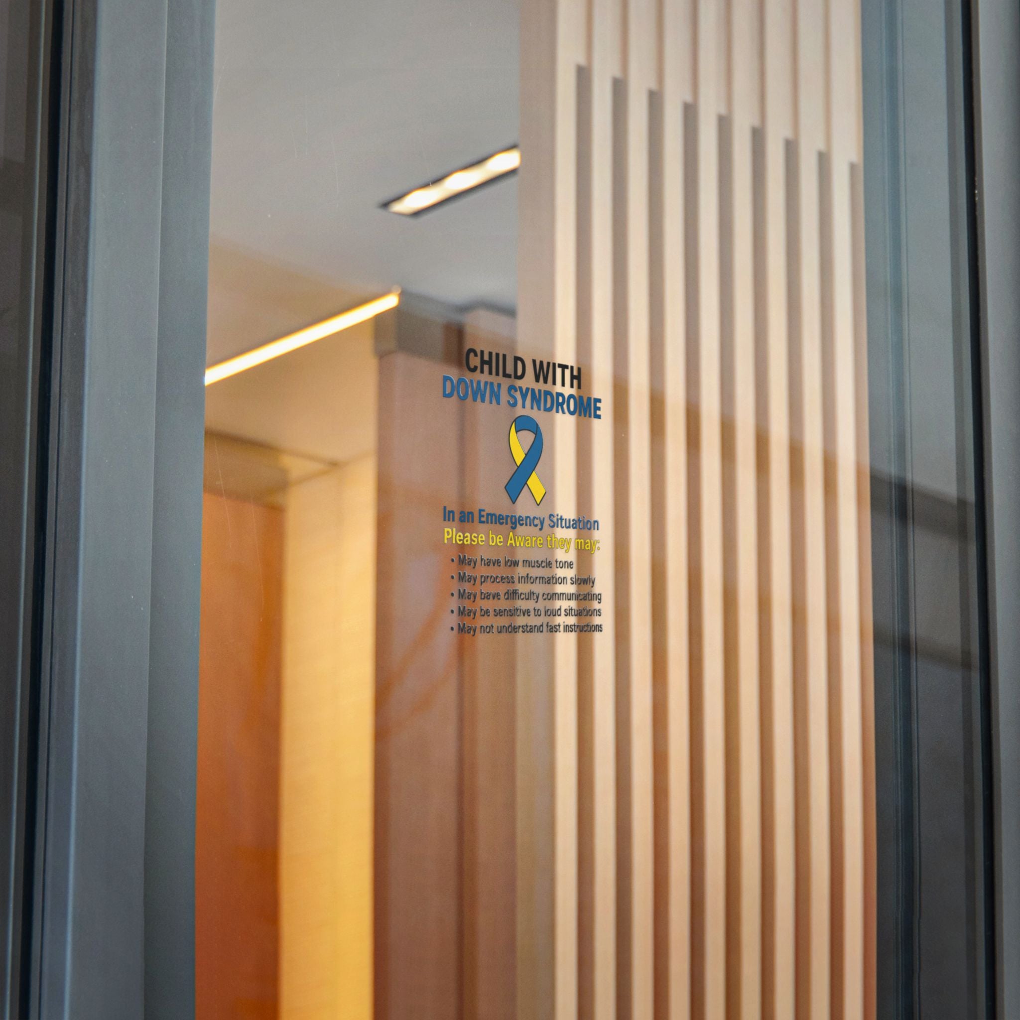 Child with Down Syndrome awareness ribbon Die-Cut Sticker | DTF