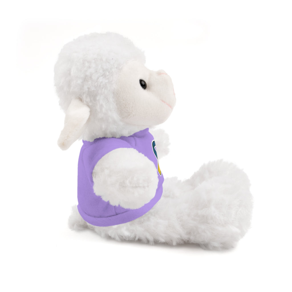 Yellow Blue Awareness Ribbon Stuffed Animal