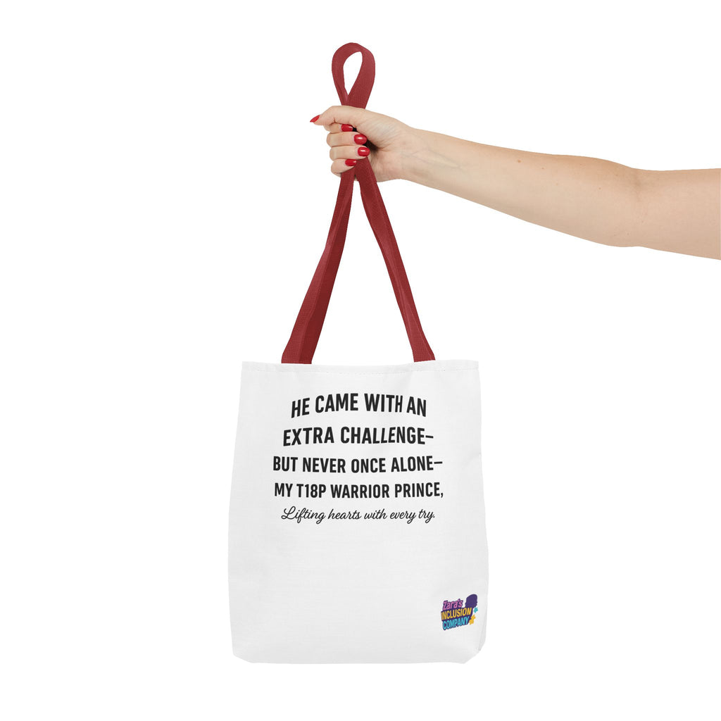 T18P Warrior Prince Quote Tote Bag | Inspirational Awareness Tote