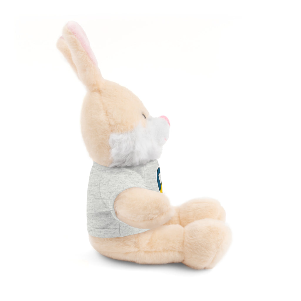 Yellow Blue Awareness Ribbon Stuffed Animal