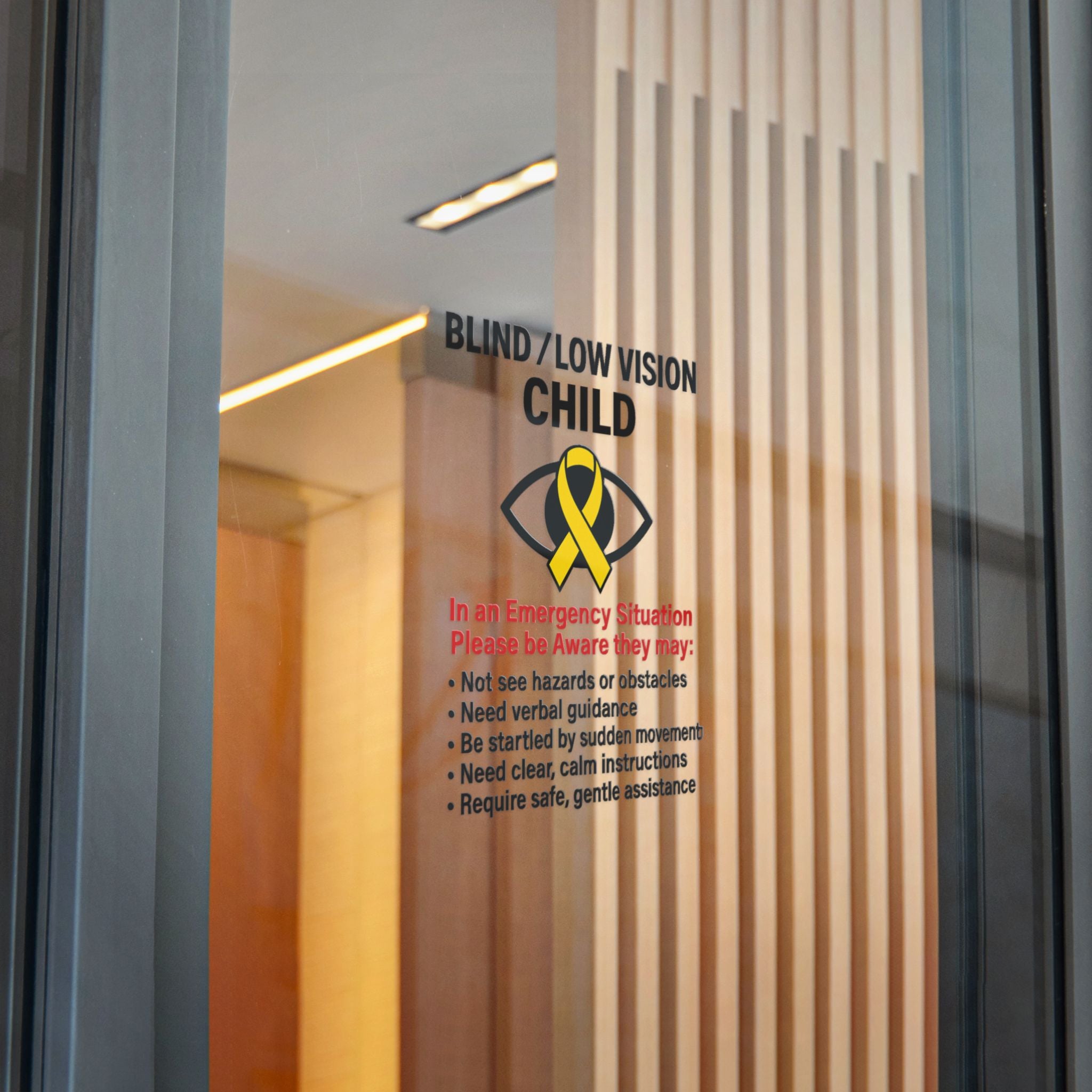 Blind/Low Vision Child sticker | Safety Awareness Die-Cut Sticker