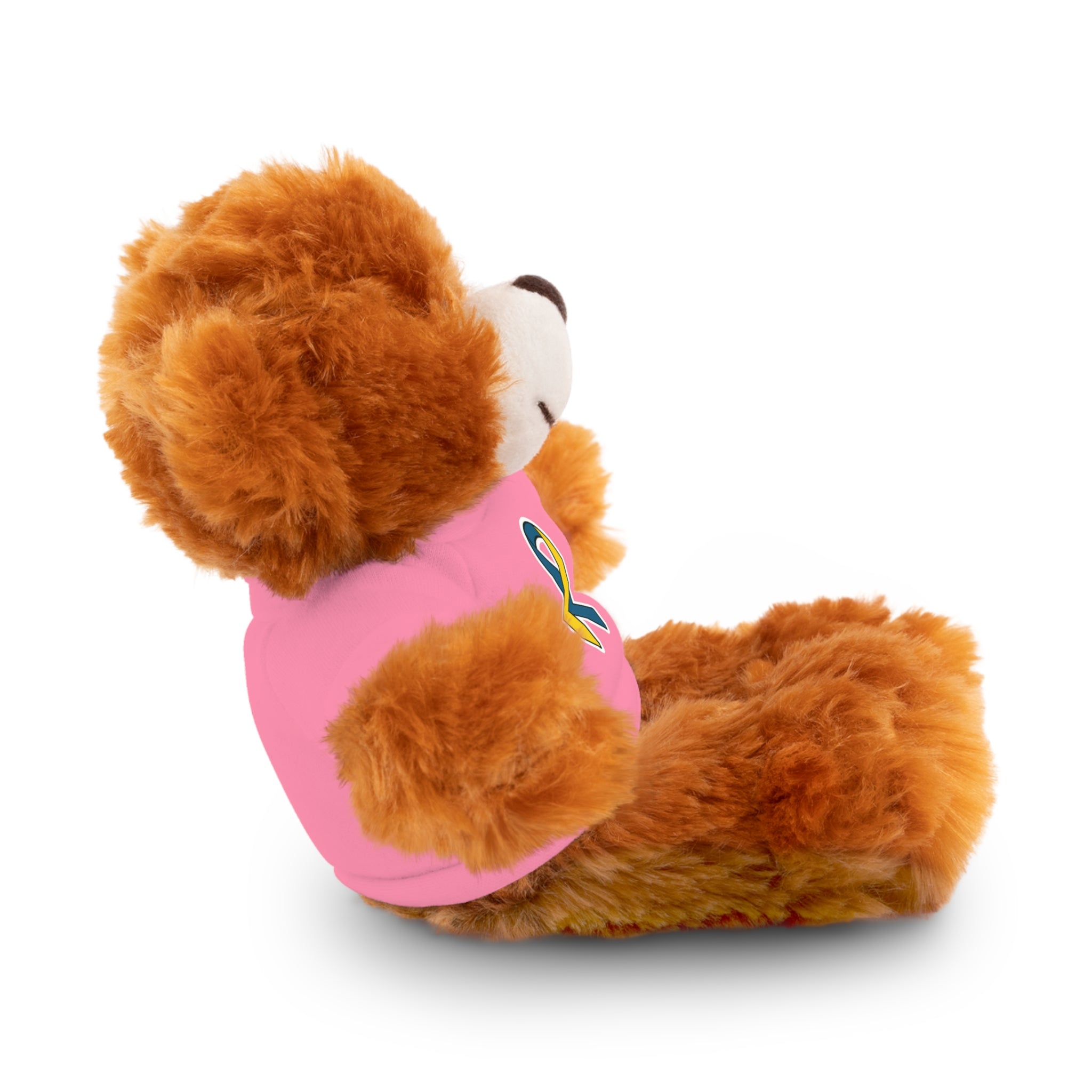 Yellow Blue Awareness Ribbon Stuffed Animal