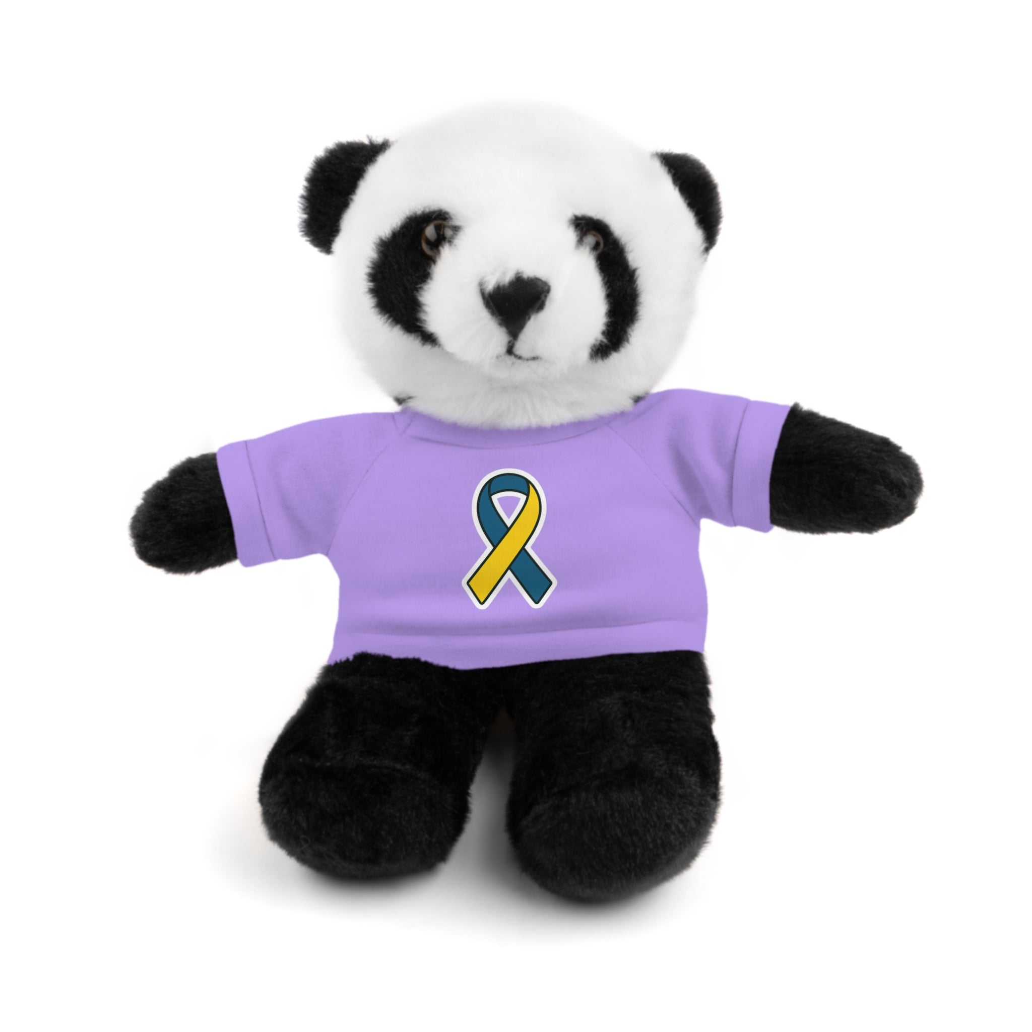 Yellow Blue Awareness Ribbon Stuffed Animal