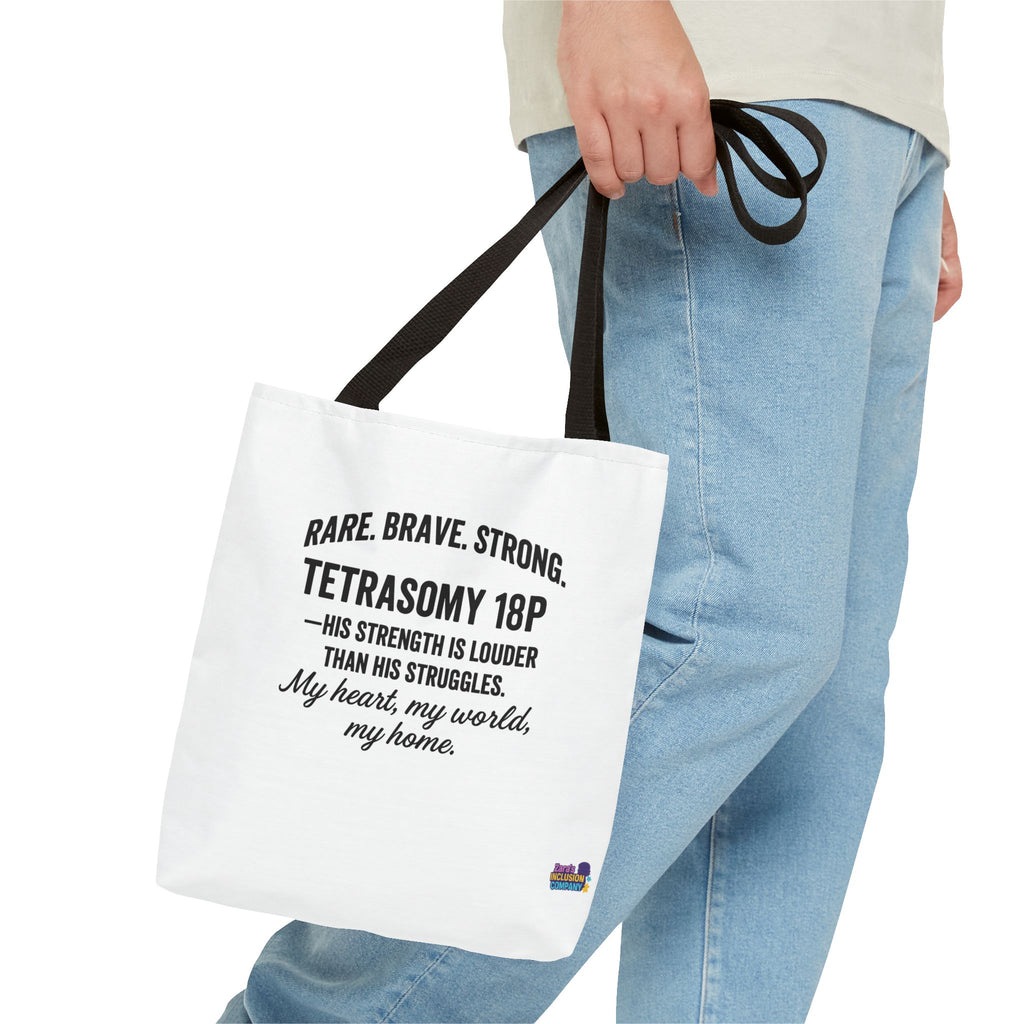 Rare, brave, strong, poem tote bag