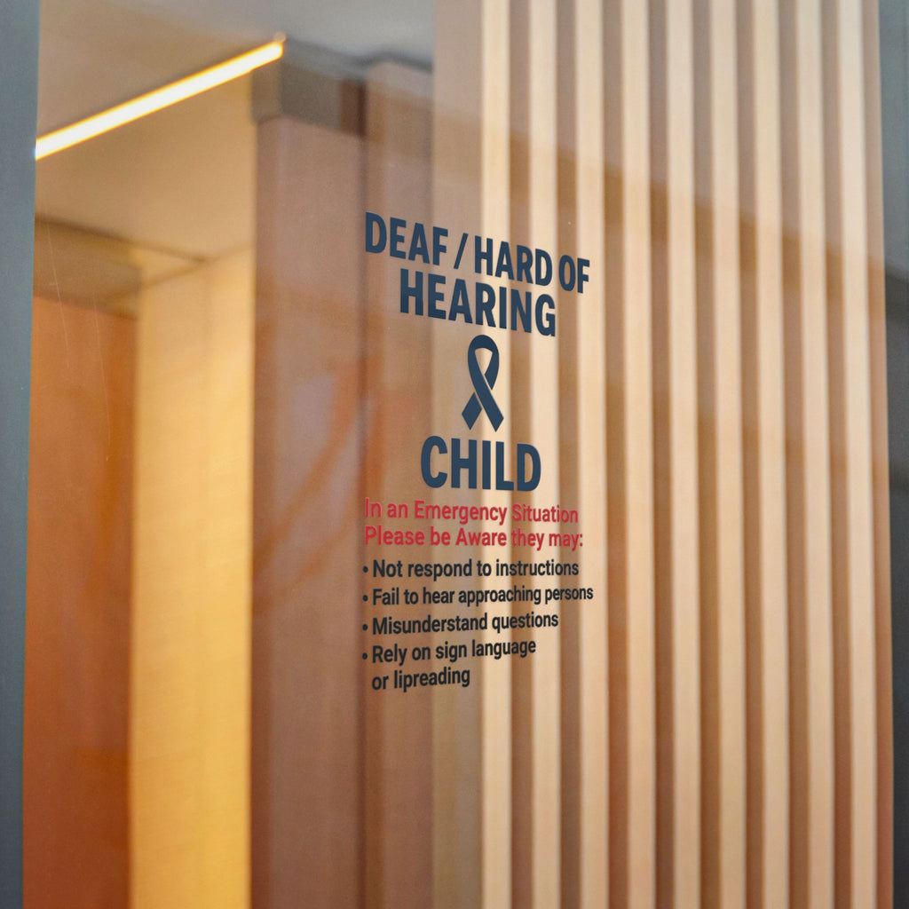 Deaf Hard of Hearing Child awareness sticker | Die-Cut Sticker