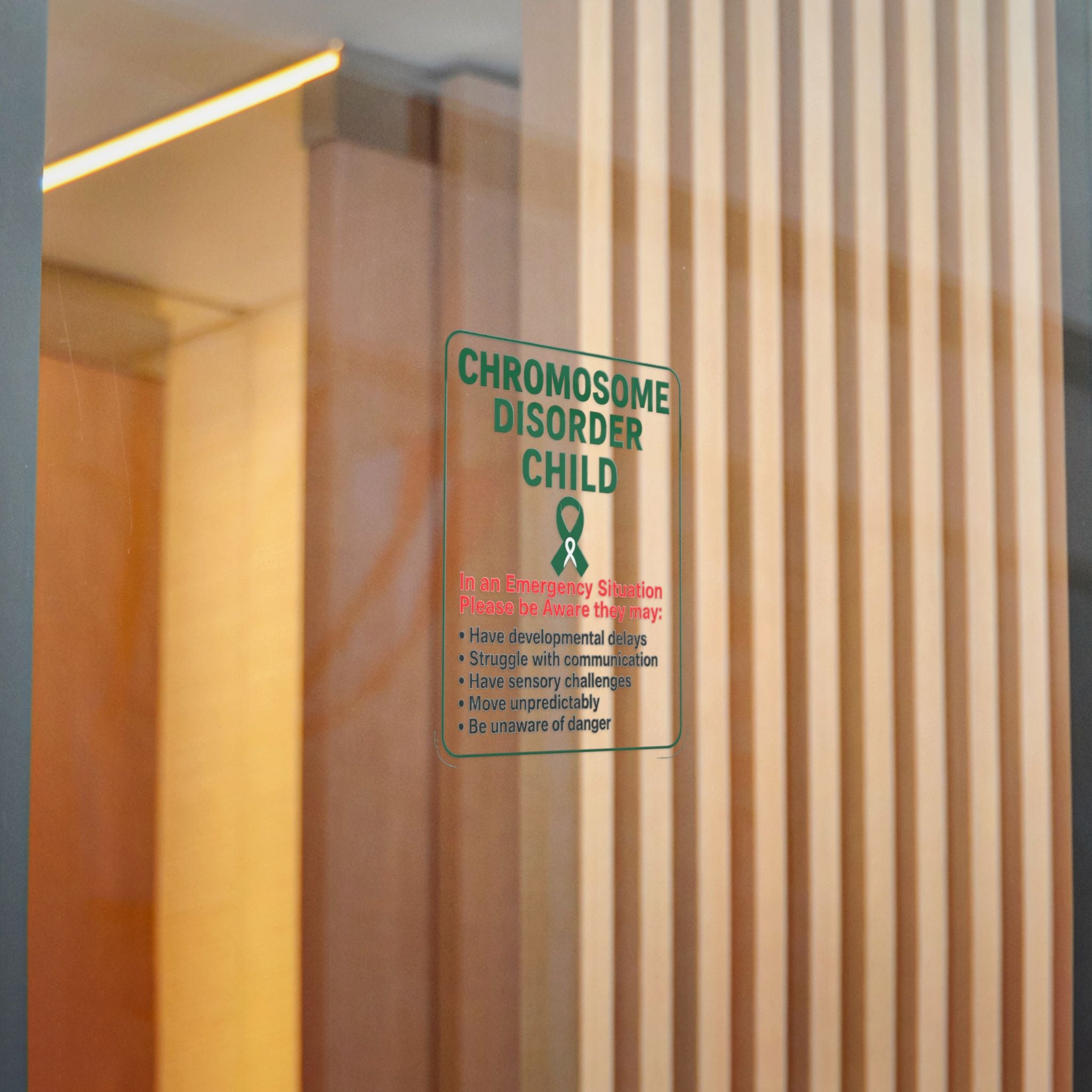 Chromosome Disorder Child emergency awareness sticker | Die-Cut Sticker