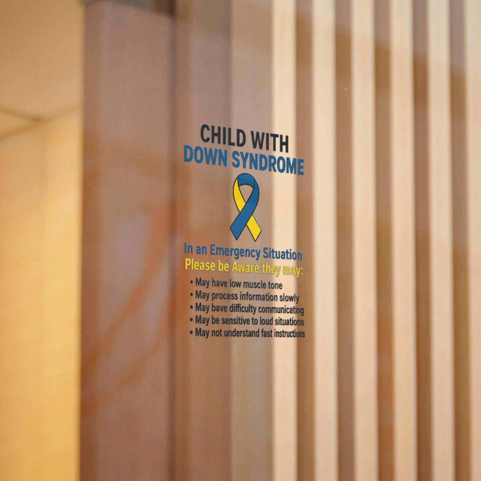 Child with Down Syndrome awareness ribbon Die-Cut Sticker | DTF