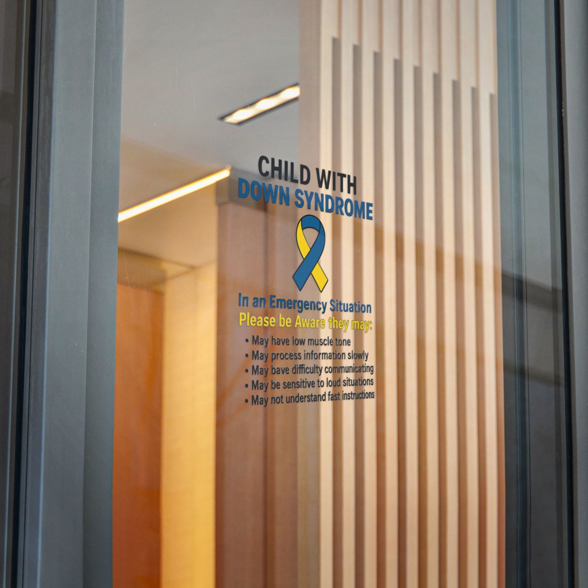 Child with Down Syndrome awareness ribbon Die-Cut Sticker | DTF