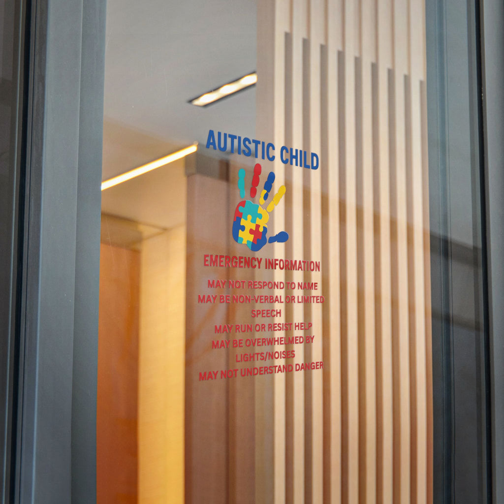 Autistic Child Emergency Information Sticker | Die-Cut