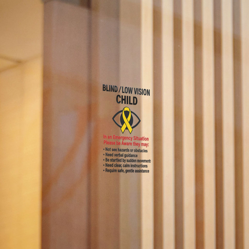 Blind/Low Vision Child sticker | Safety Awareness Die-Cut Sticker