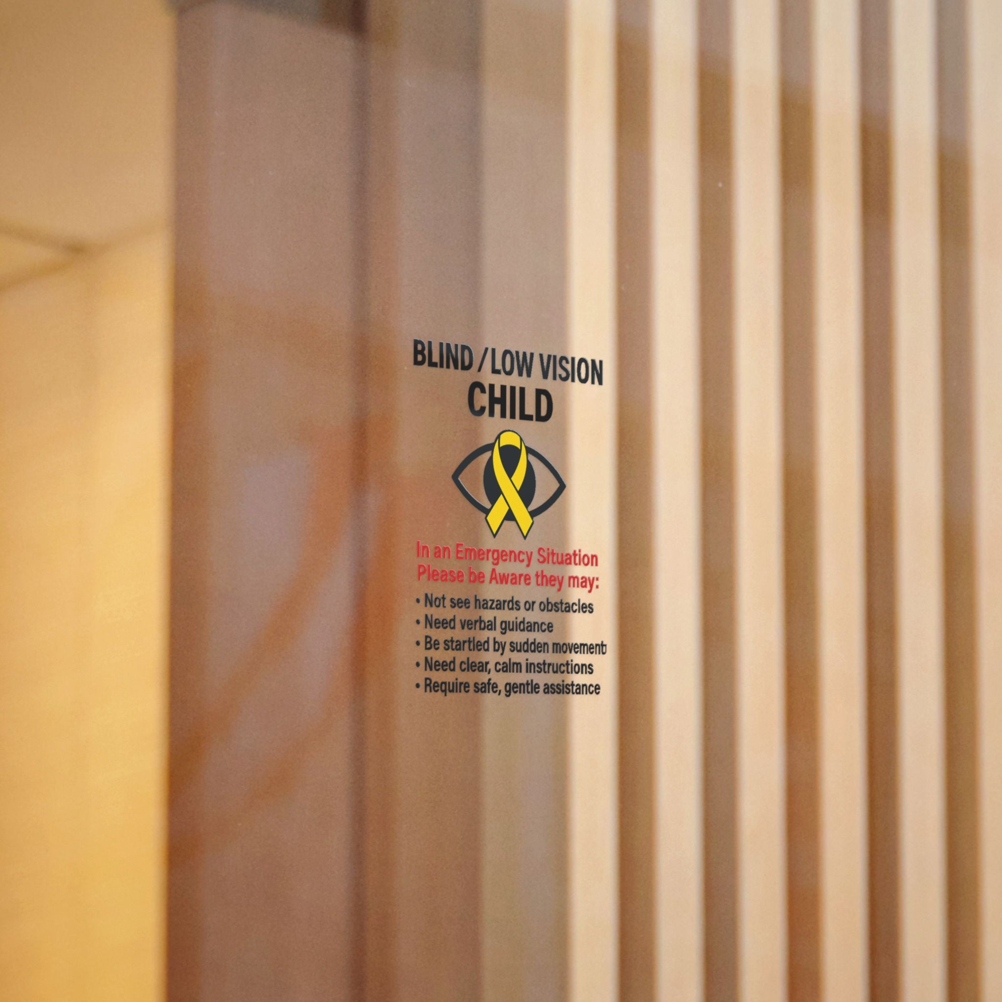 Blind/Low Vision Child sticker | Safety Awareness Die-Cut Sticker