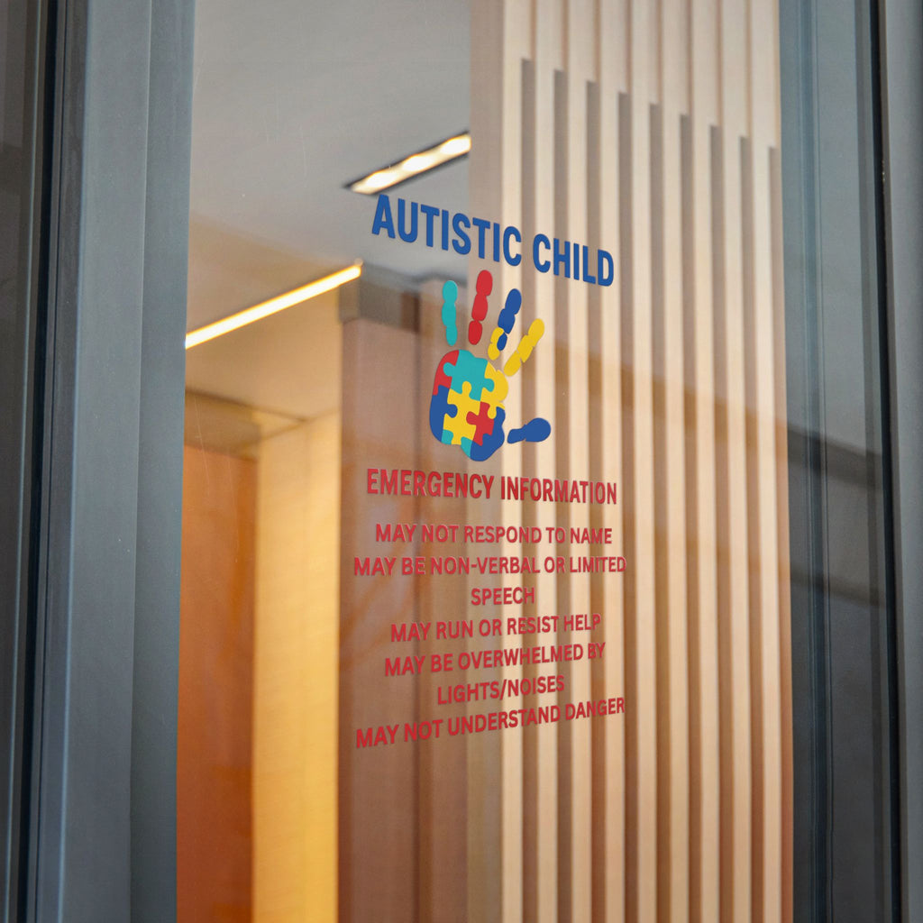 Autistic Child Emergency Information Sticker | Die-Cut