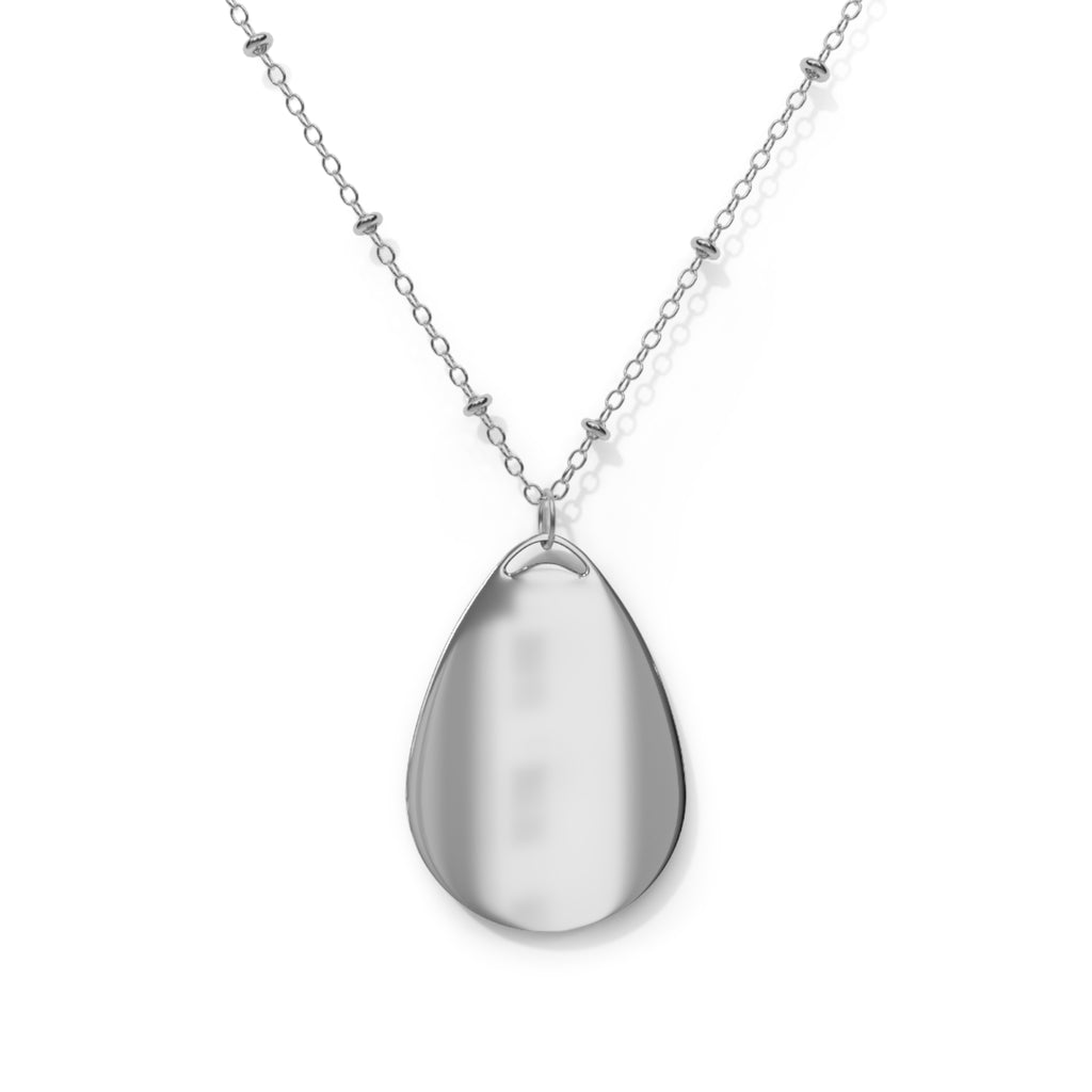 TETRASOMY 18P  Awareness Teardrop Pendant Necklace | Oval Necklace