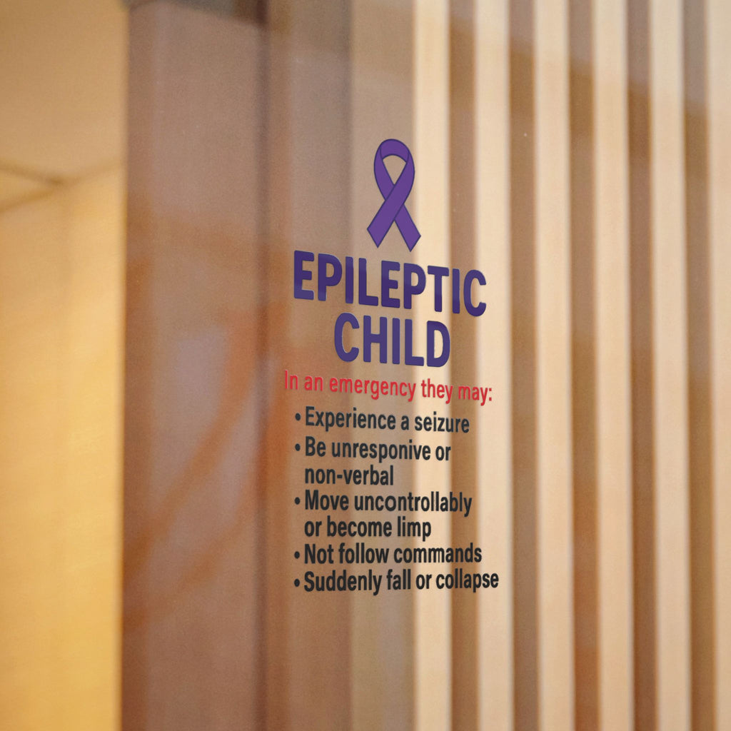 Epileptic Child Emergency Info sticker | Die-Cut Sticker