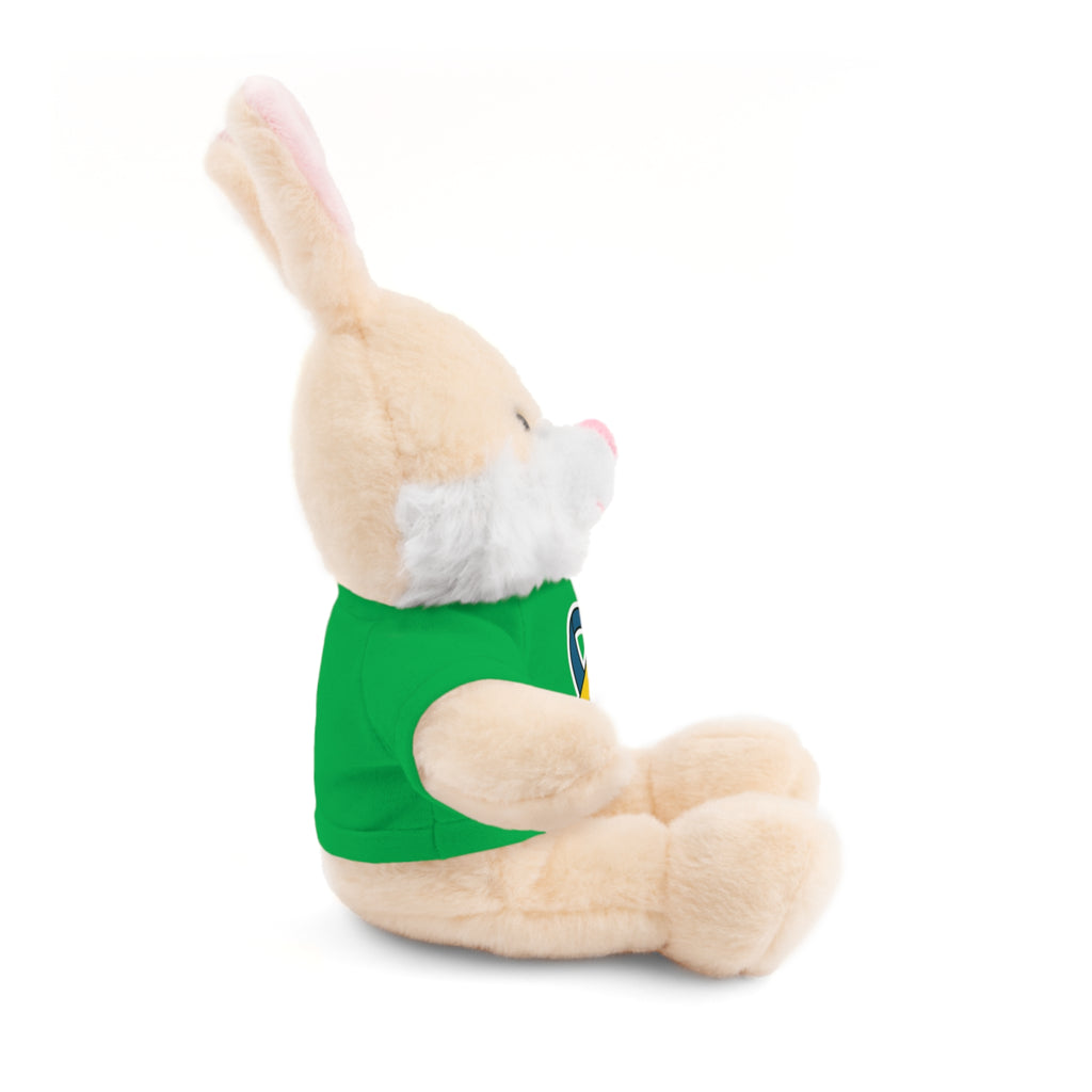 Yellow Blue Awareness Ribbon Stuffed Animal