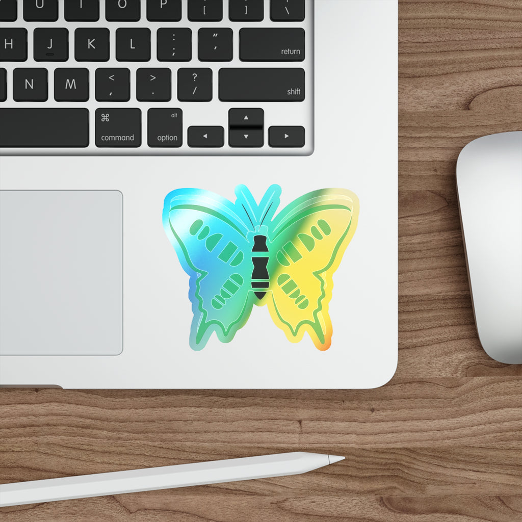 Holographic Rainbow Butterfly Sticker | Die-cut Vinyl
