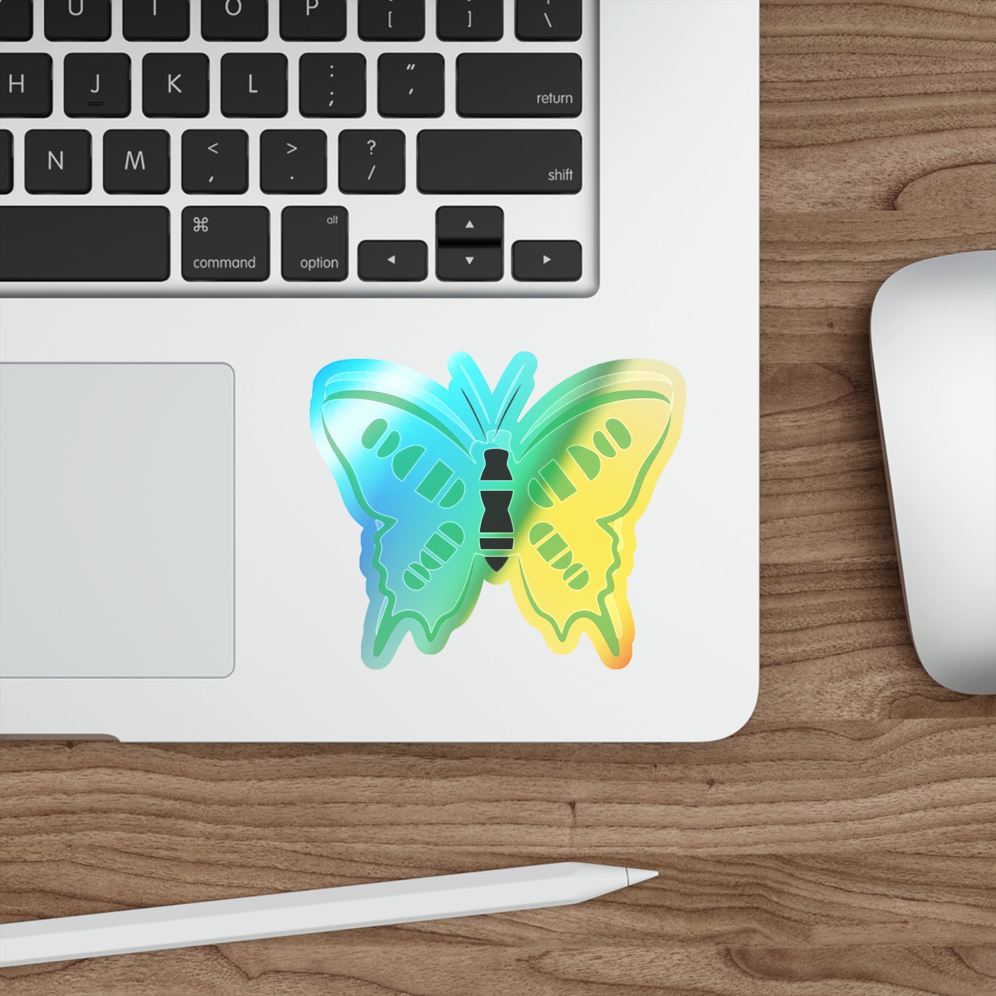Holographic Rainbow Butterfly Sticker | Die-cut Vinyl