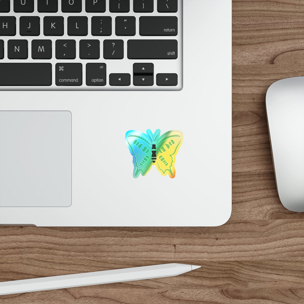 Holographic Rainbow Butterfly Sticker | Die-cut Vinyl