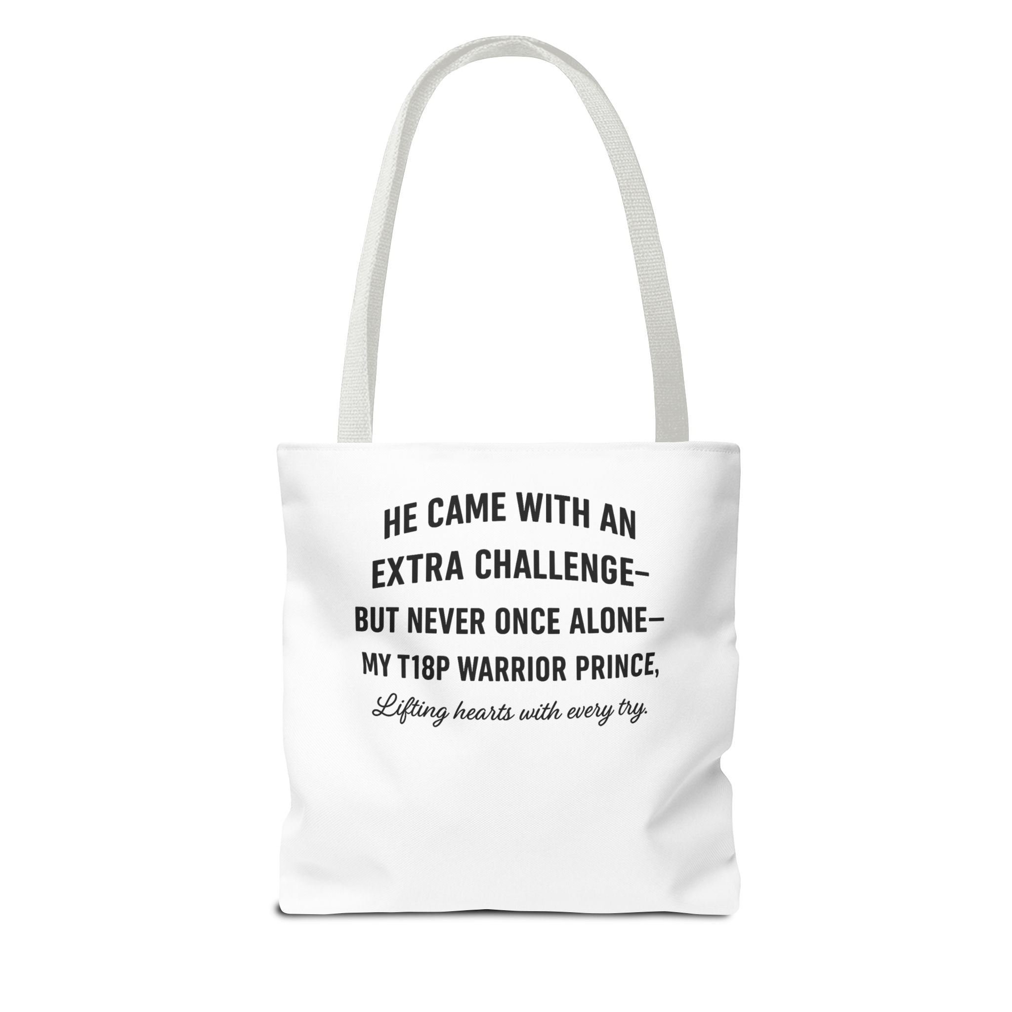 T18P Warrior Prince Quote Tote Bag | Inspirational Awareness Tote
