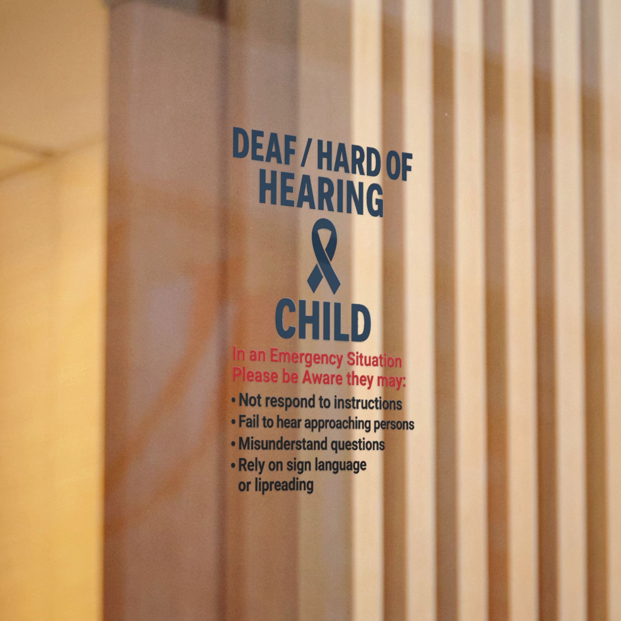 Deaf Hard of Hearing Child awareness sticker | Die-Cut Sticker