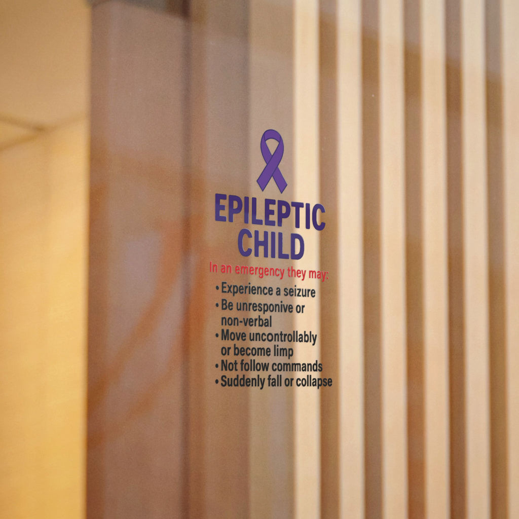 Epileptic Child Emergency Info sticker | Die-Cut Sticker