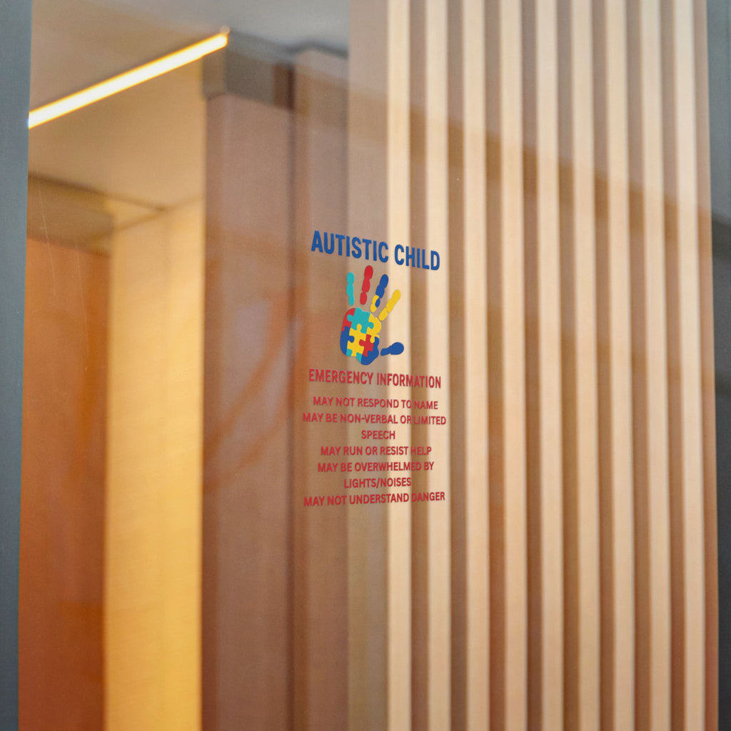 Autistic Child Emergency Information Sticker | Die-Cut