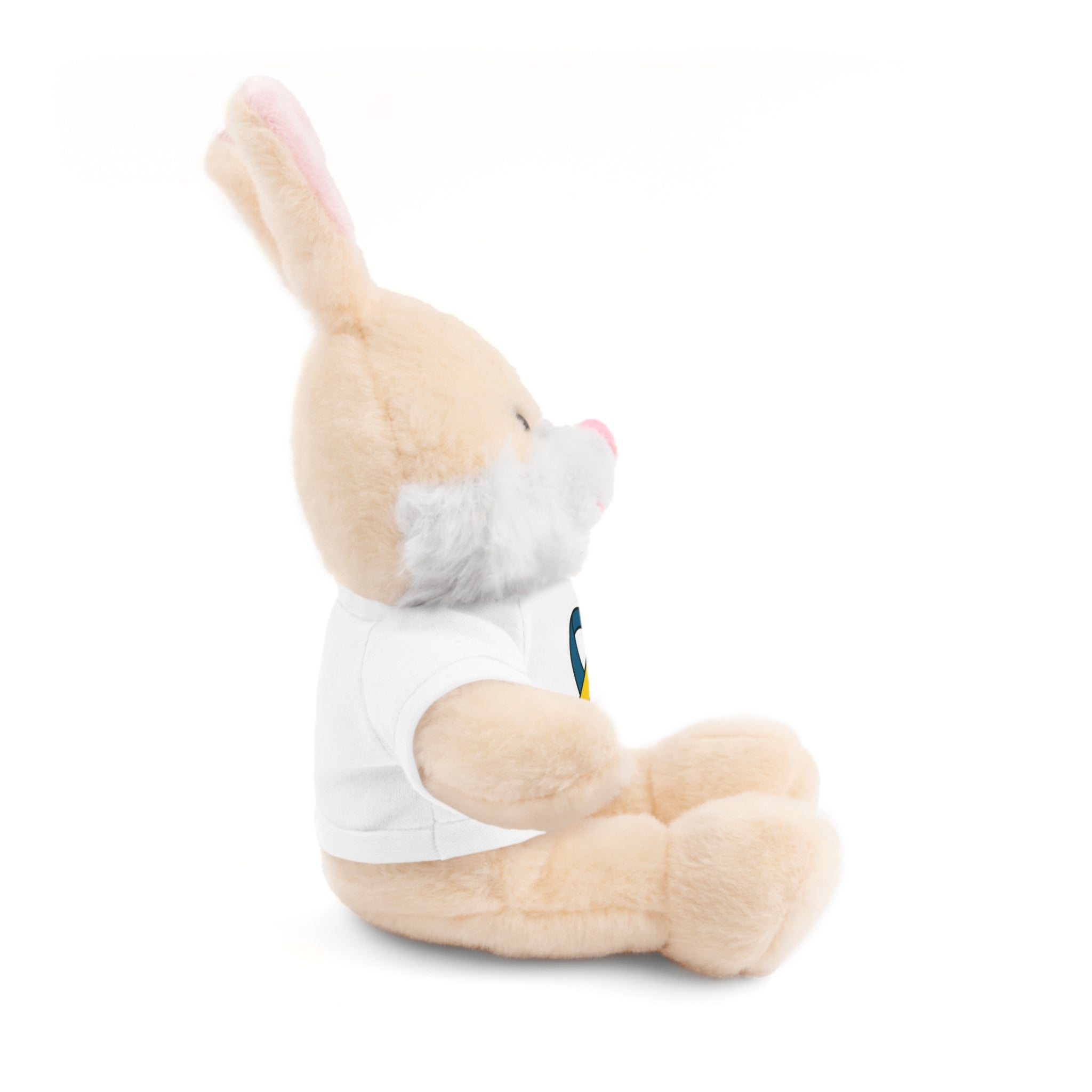 Yellow Blue Awareness Ribbon Stuffed Animal