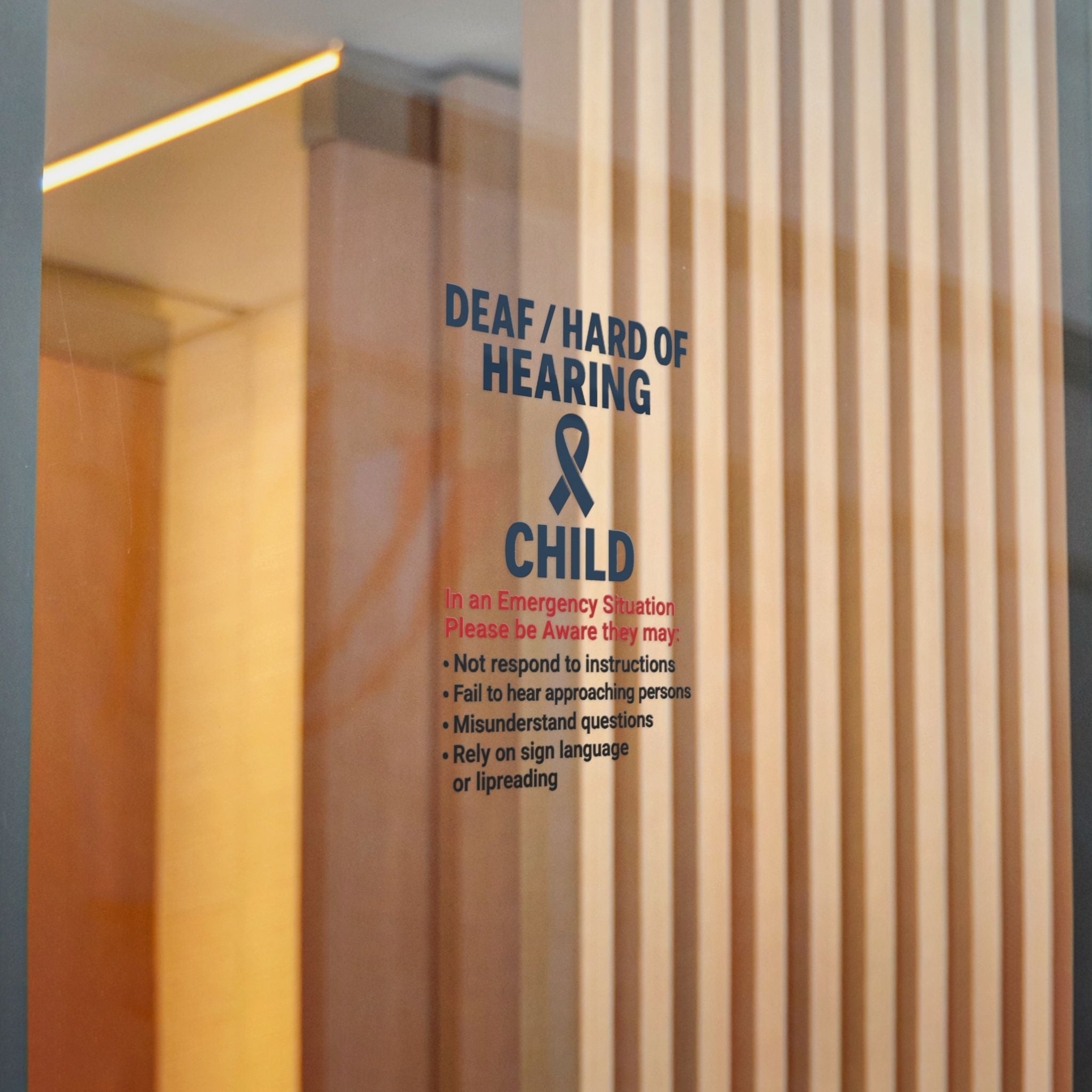 Deaf Hard of Hearing Child awareness sticker | Die-Cut Sticker