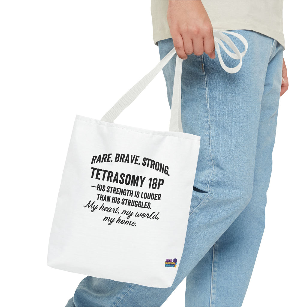 Rare, brave, strong, poem tote bag