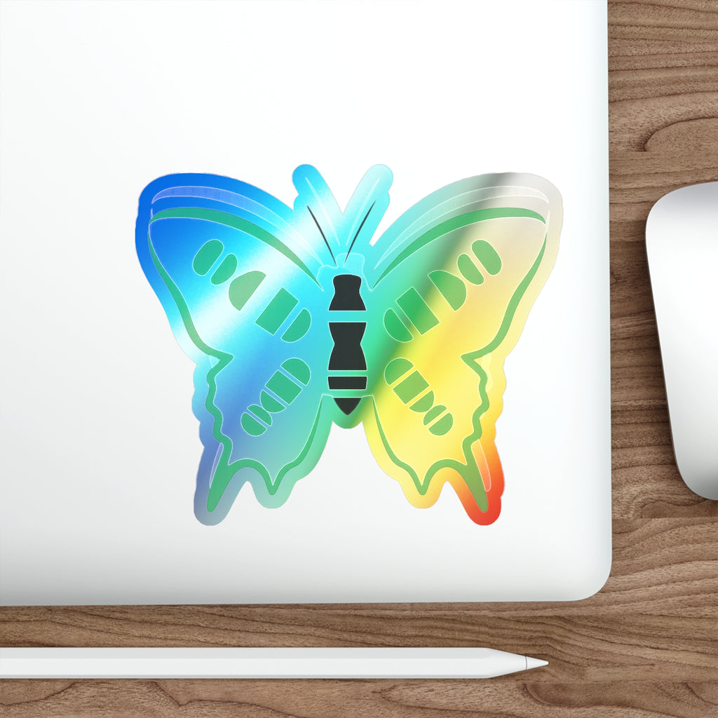Holographic Rainbow Butterfly Sticker | Die-cut Vinyl