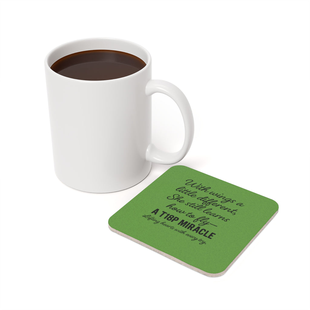 A T18P Miracle coaster | Cork back inspirational quote coaster