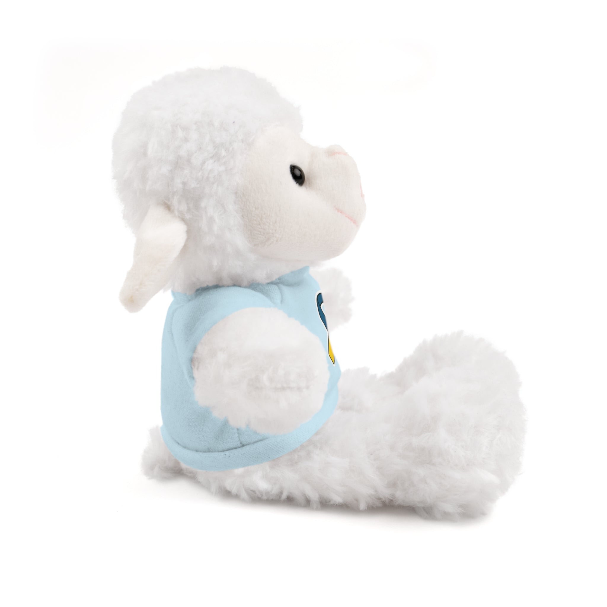 Yellow Blue Awareness Ribbon Stuffed Animal