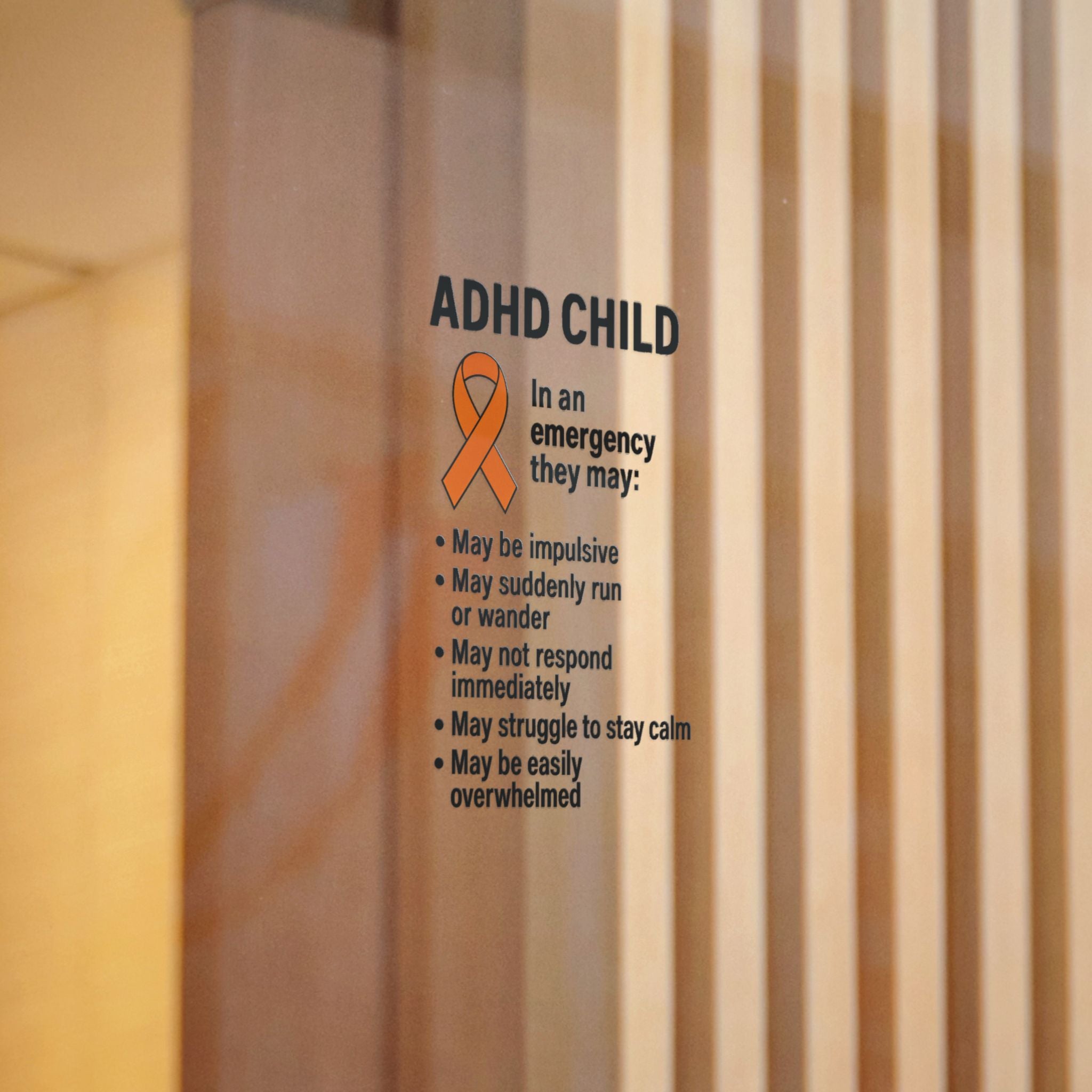 ADHD Child Awareness Ribbon Sticker | Die-Cut Sticker