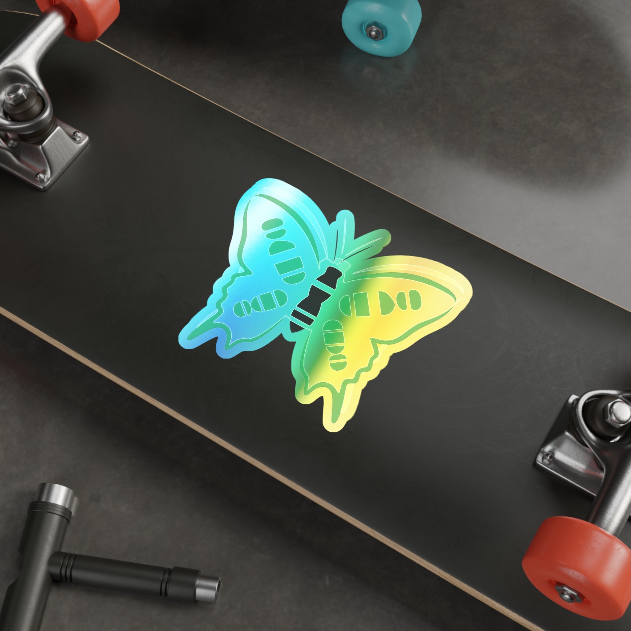 Holographic Rainbow Butterfly Sticker | Die-cut Vinyl