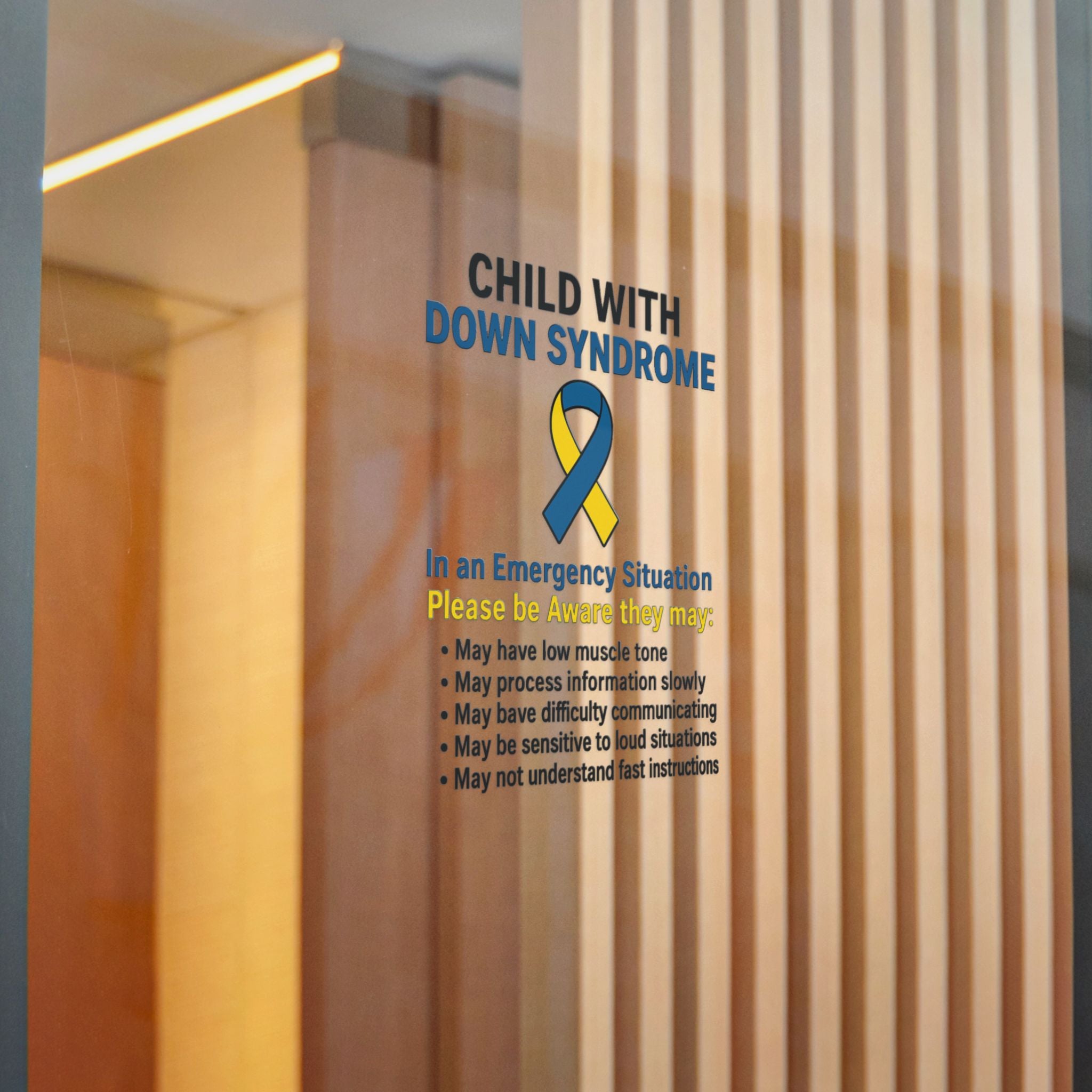 Child with Down Syndrome awareness ribbon Die-Cut Sticker | DTF