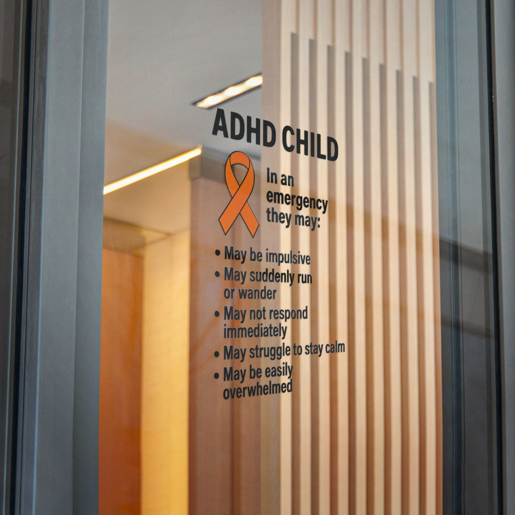 ADHD Child Awareness Ribbon Sticker | Die-Cut Sticker