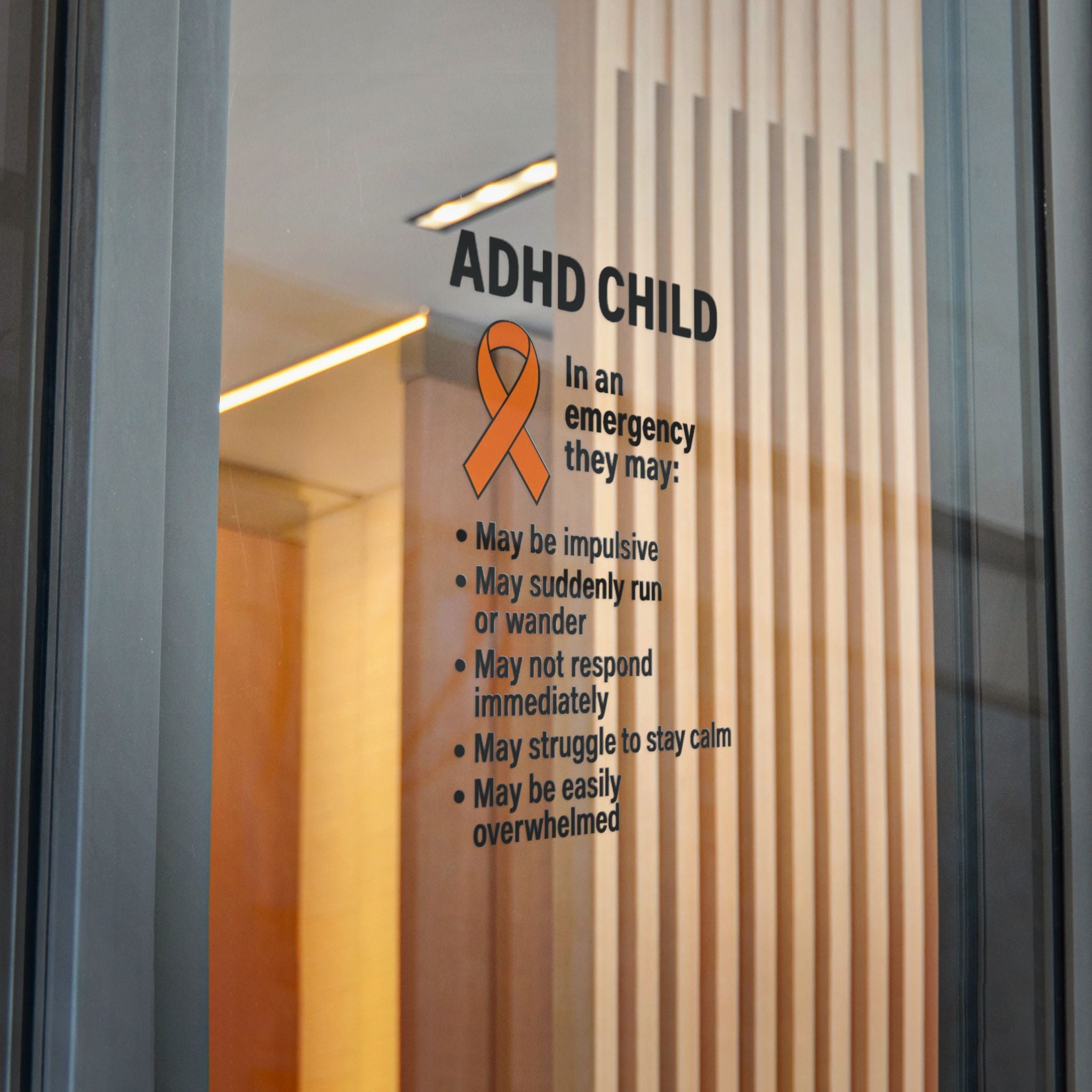 ADHD Child Awareness Ribbon Sticker | Die-Cut Sticker