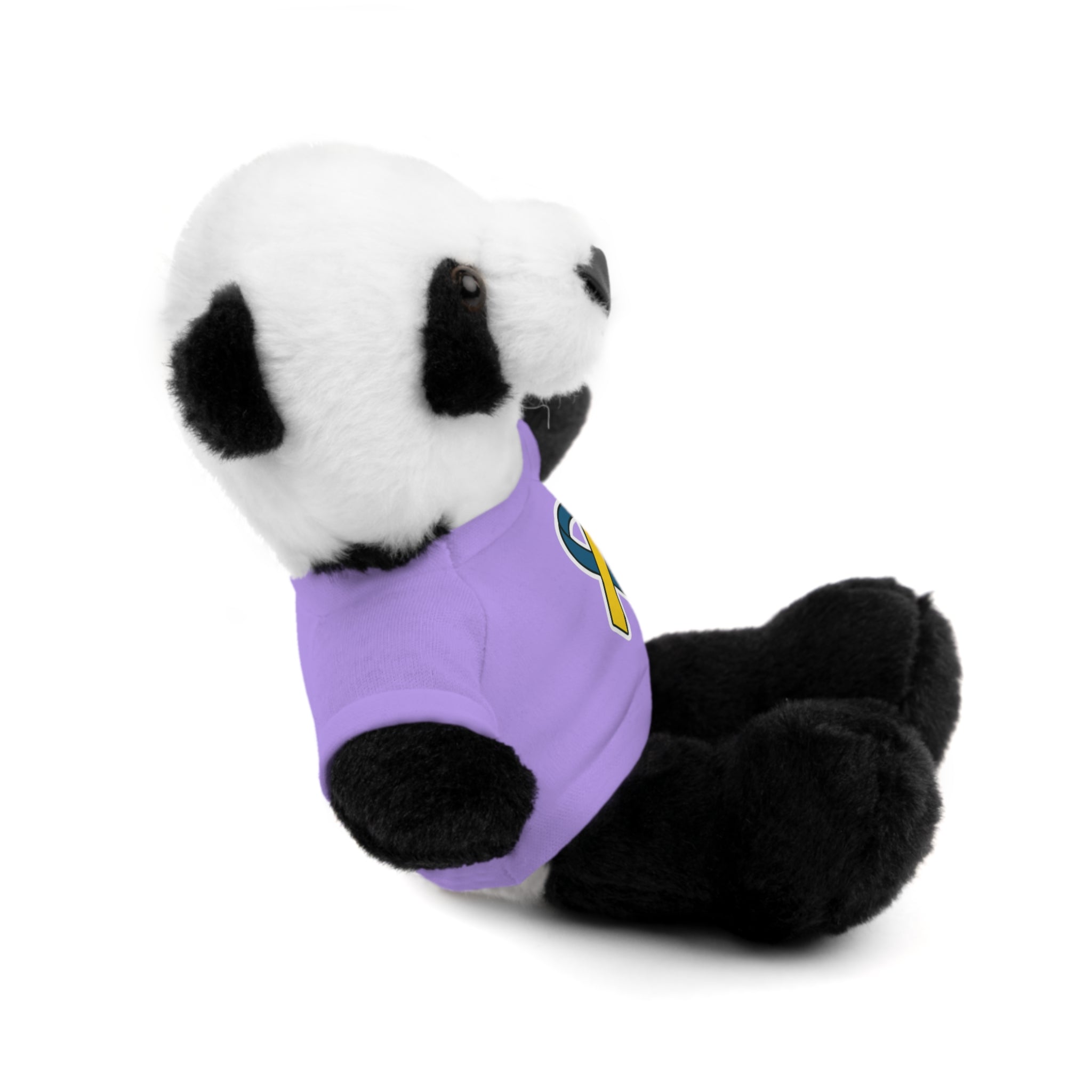 Yellow Blue Awareness Ribbon Stuffed Animal