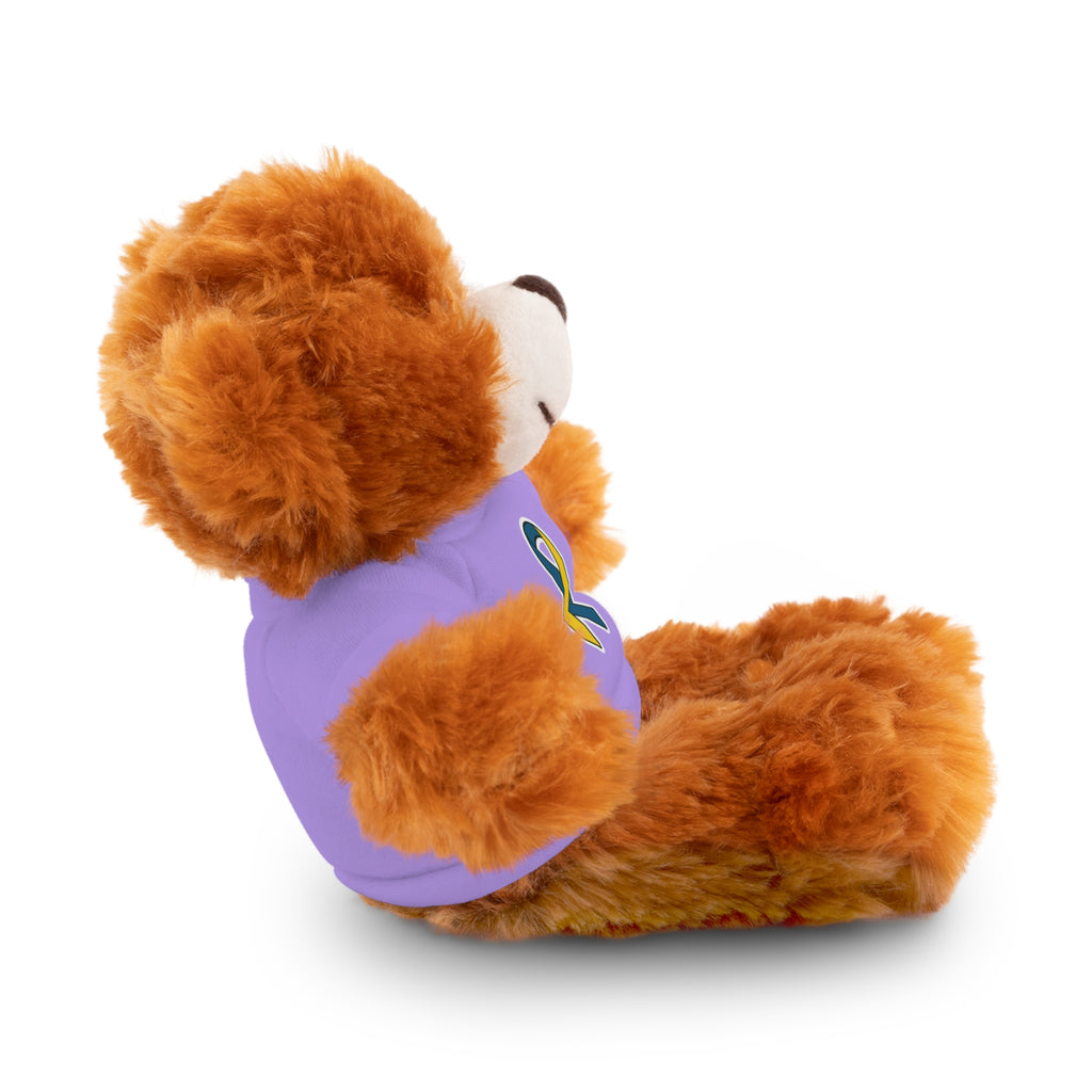 Yellow Blue Awareness Ribbon Stuffed Animal